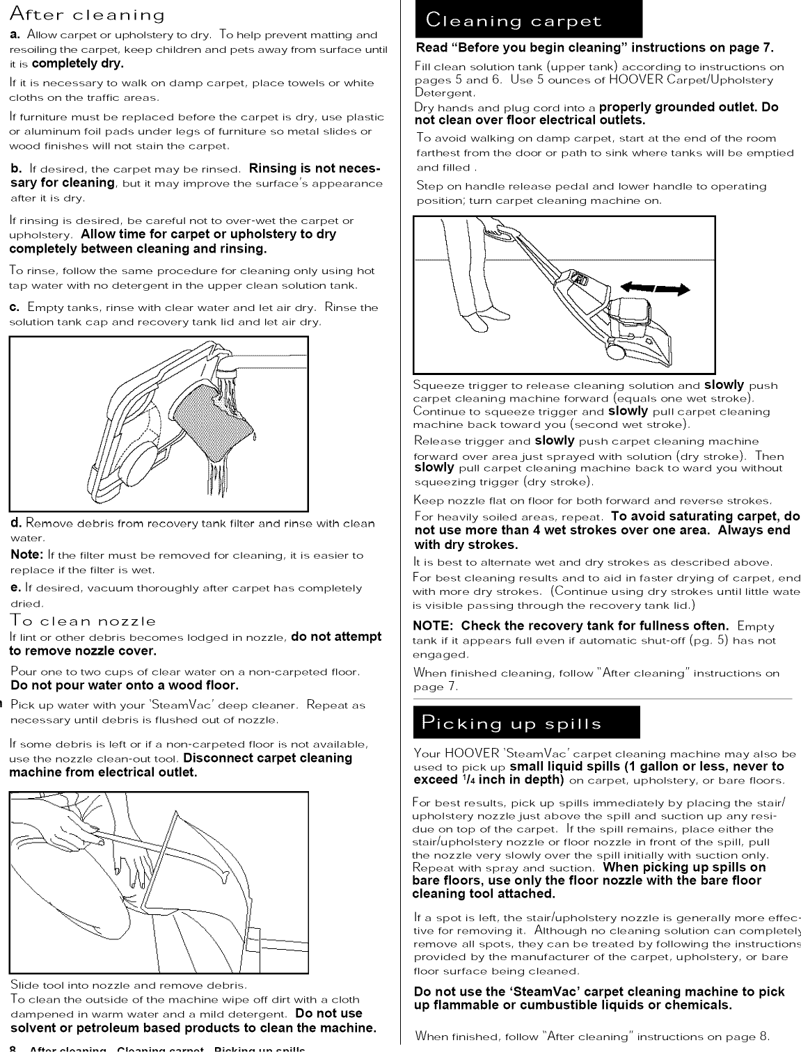Page 8 of 12 - Hoover F5810 1101361L User Manual  - Manuals And Guides