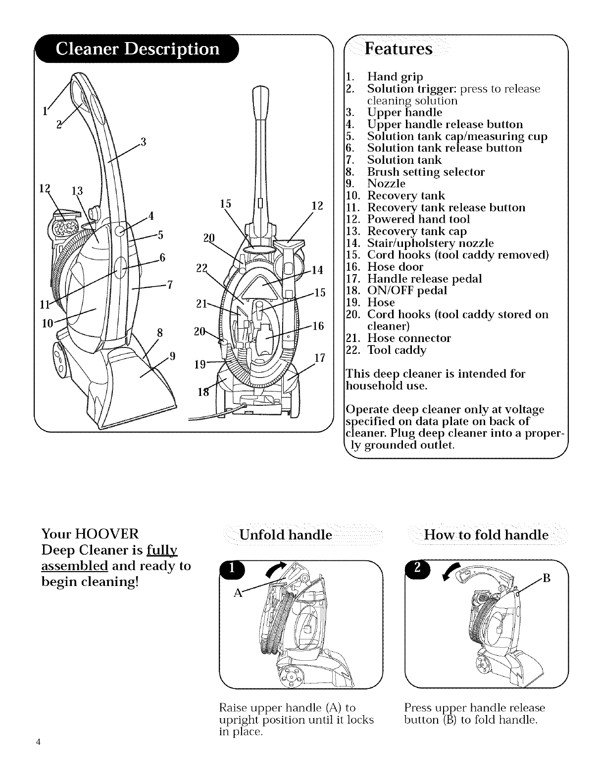 Hoover F6205 900 User Manual STEAM VAC Manuals And Guides L0522797