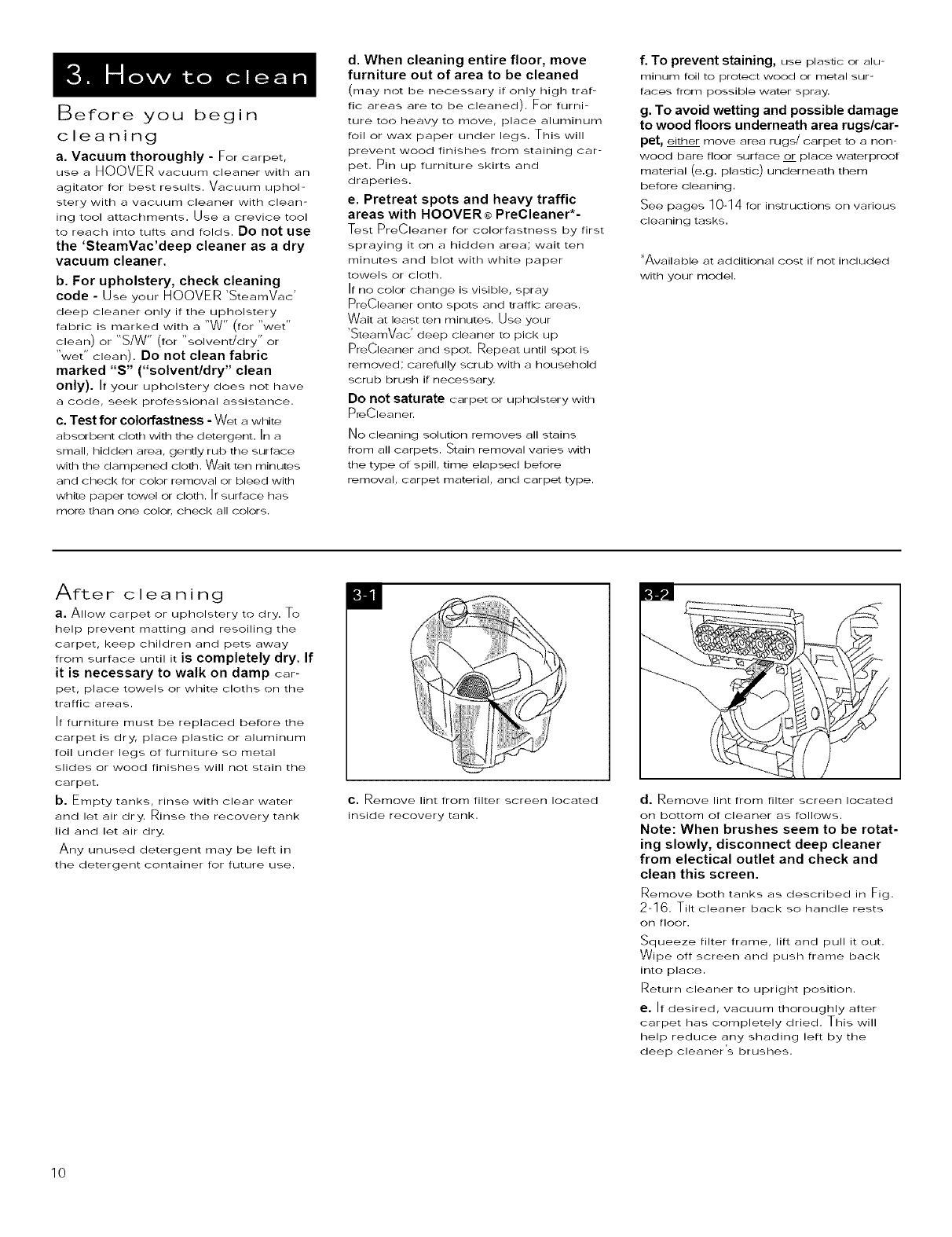 Hoover Steamvac V2 Instructions