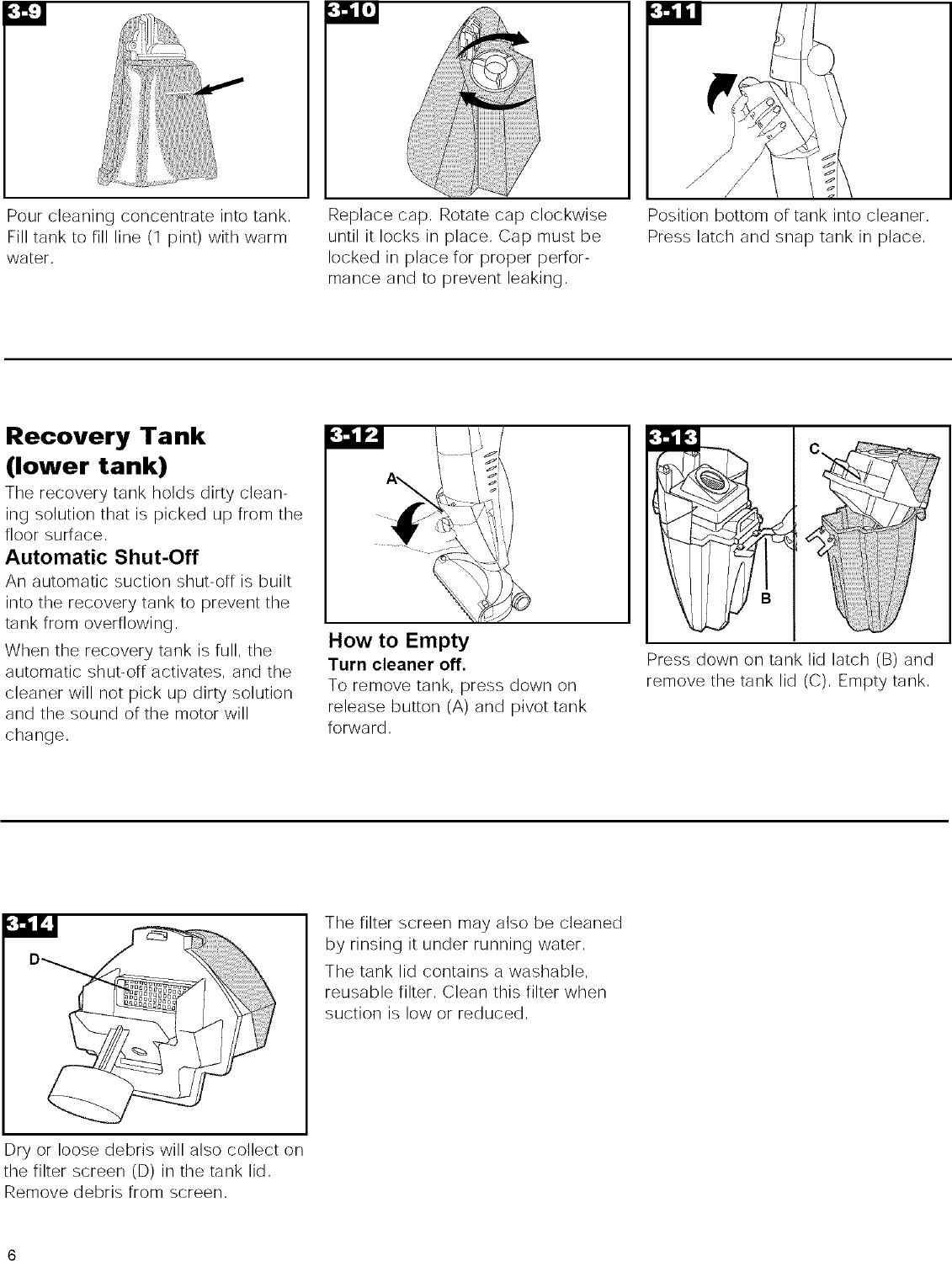 Page 6 of 12 - Hoover H2510 User Manual  CORDLESS POWER MOP - Manuals And Guides L0804035