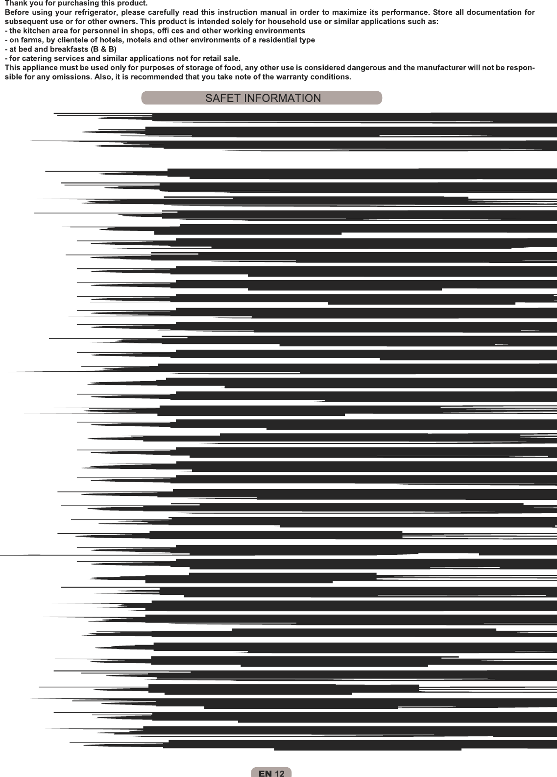 Hoover Integrated Fridge Freezer HBBS 50 UK Instruction Manual Product