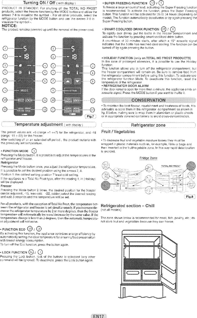 hoover hf18xk fridge freezer