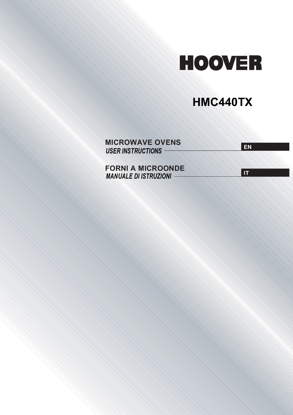 Hoover HMC440TX Combination Microwave, Oven & Grill HMC 440TX Instruction Manual Product Code