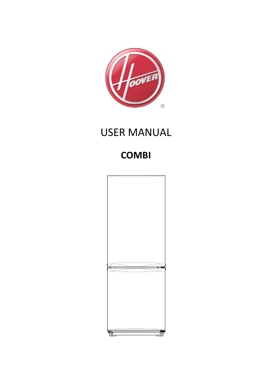 Hoover Frost Free Fridge Freezer HMNV 6202XK Instruction Manual Product