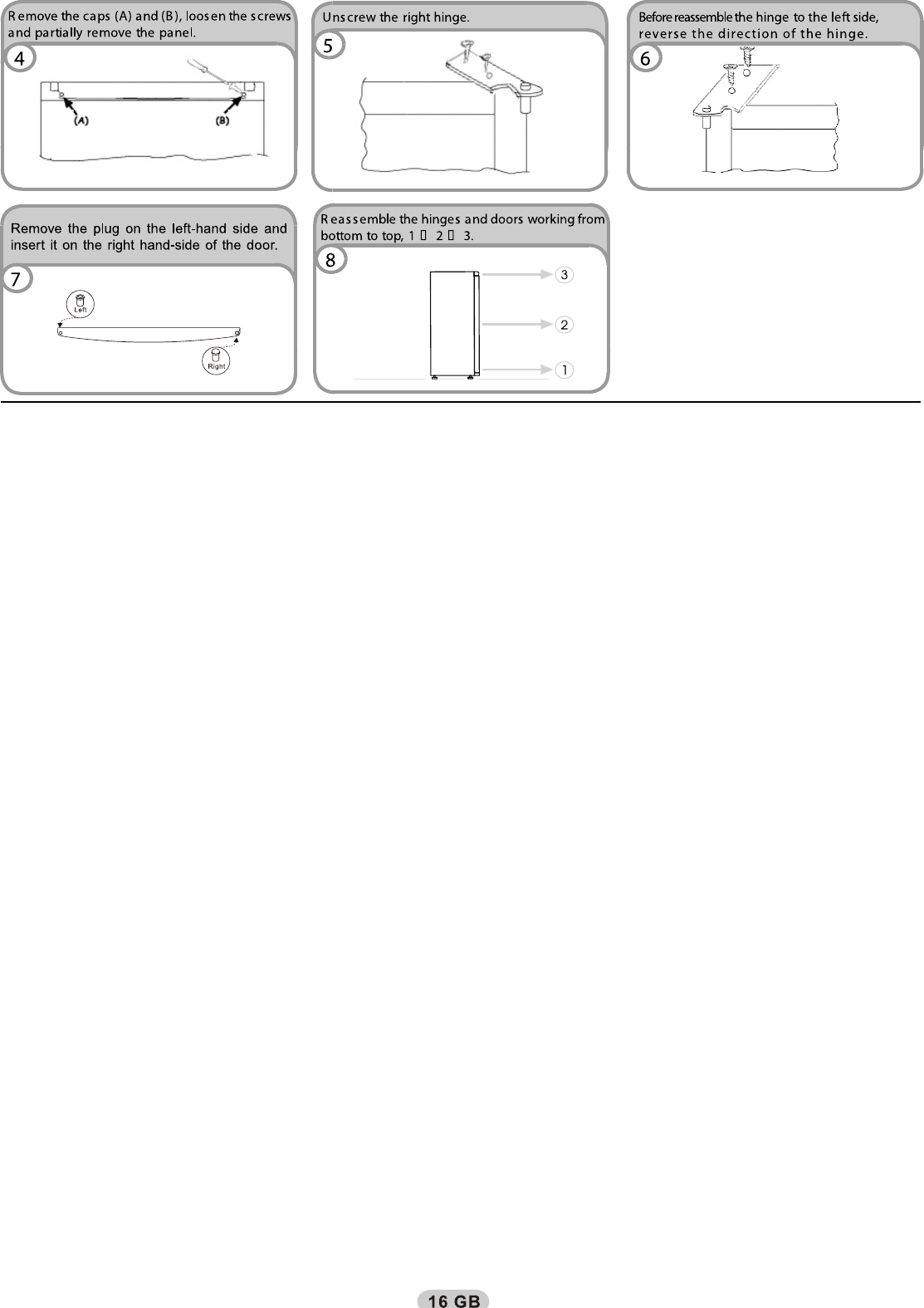 Page 8 of 8 - Hoover Fridge Freezer Dynamic HSC17155BE Instruction Manual - Product Code 34001797 HSC17155
