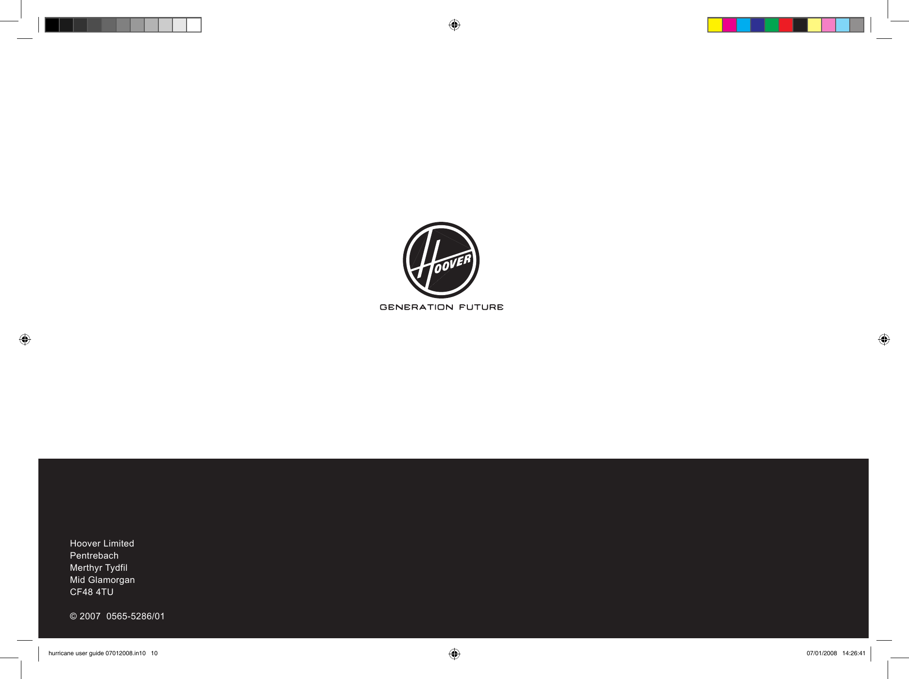 Page 10 of 10 - Hoover Vacuum Cleaner Hurricane All Surface HU4208 Instruction Manual - Product Code 39100211