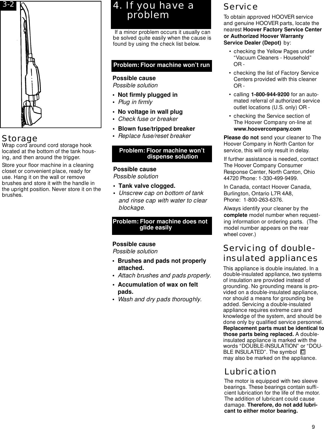 Page 9 of 10 - Hoover Hoover-Floormax-Supreme-Users-Manual-  Hoover-floormax-supreme-users-manual