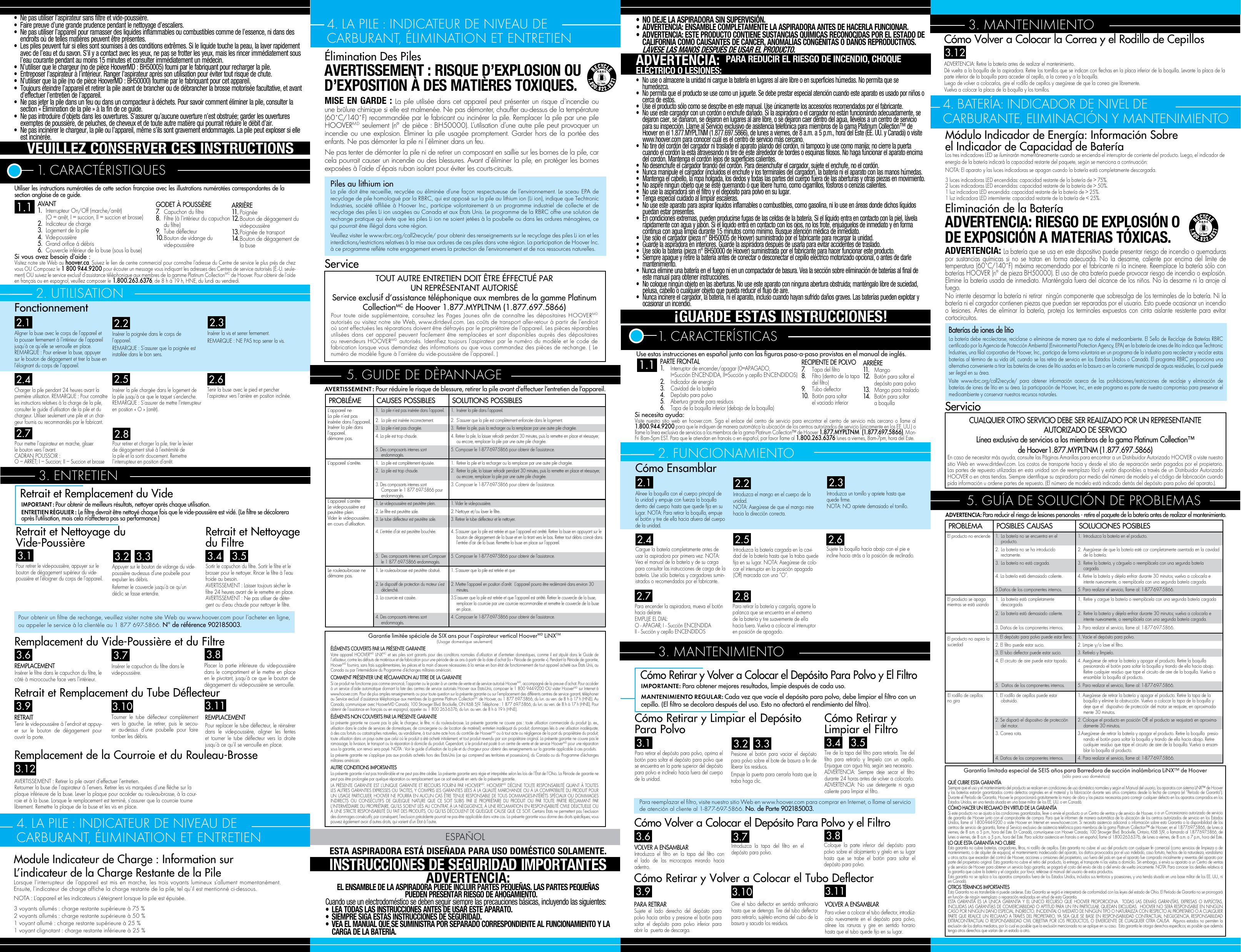 Page 2 of 2 - Hoover Hoover-Platinum-Cordless-Stick-Vac-Users-Manual-  Hoover-platinum-cordless-stick-vac-users-manual