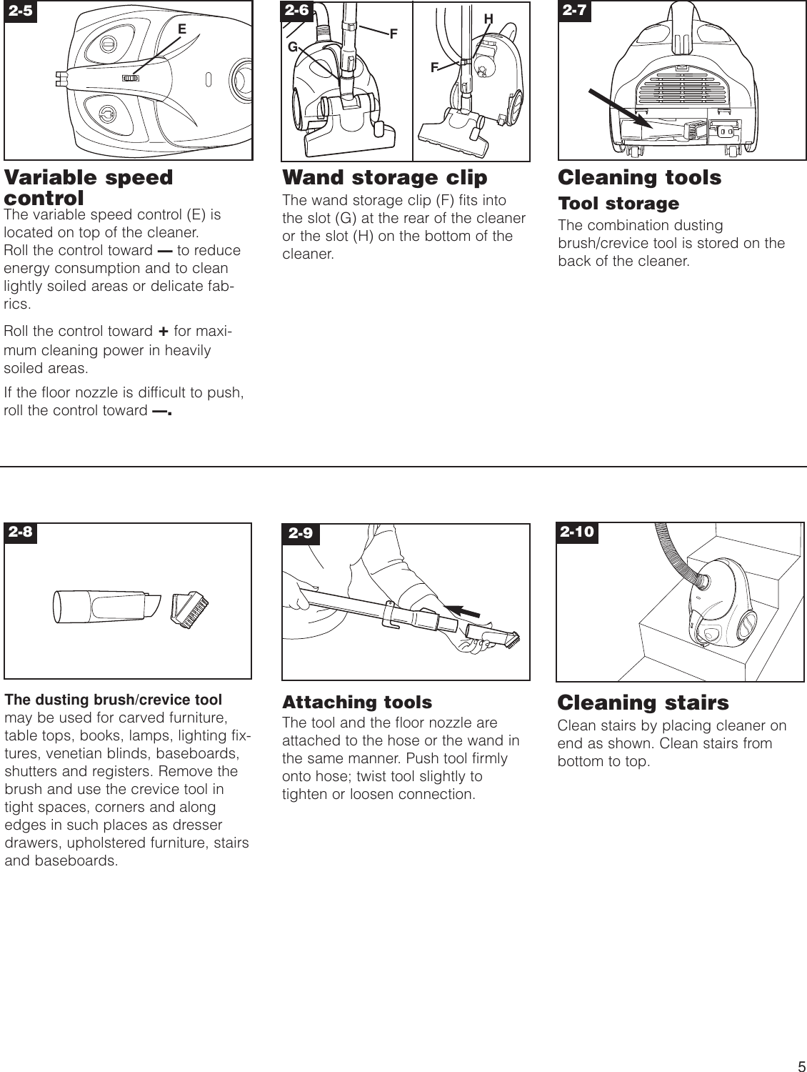 Page 5 of 9 - Hoover Hoover-S1349-Users-Manual- S1361 Canister  Hoover-s1349-users-manual