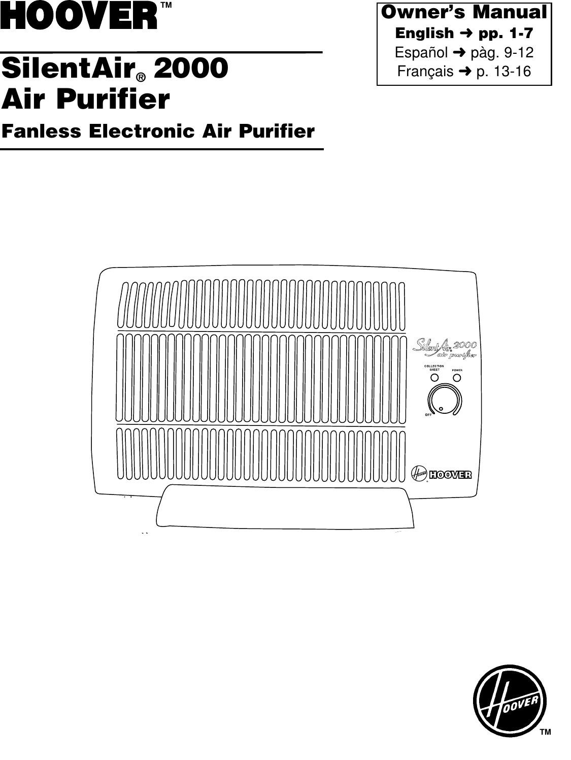 Page 1 of 8 - Hoover Hoover-Silentair-2000-Users-Manual-  Hoover-silentair-2000-users-manual