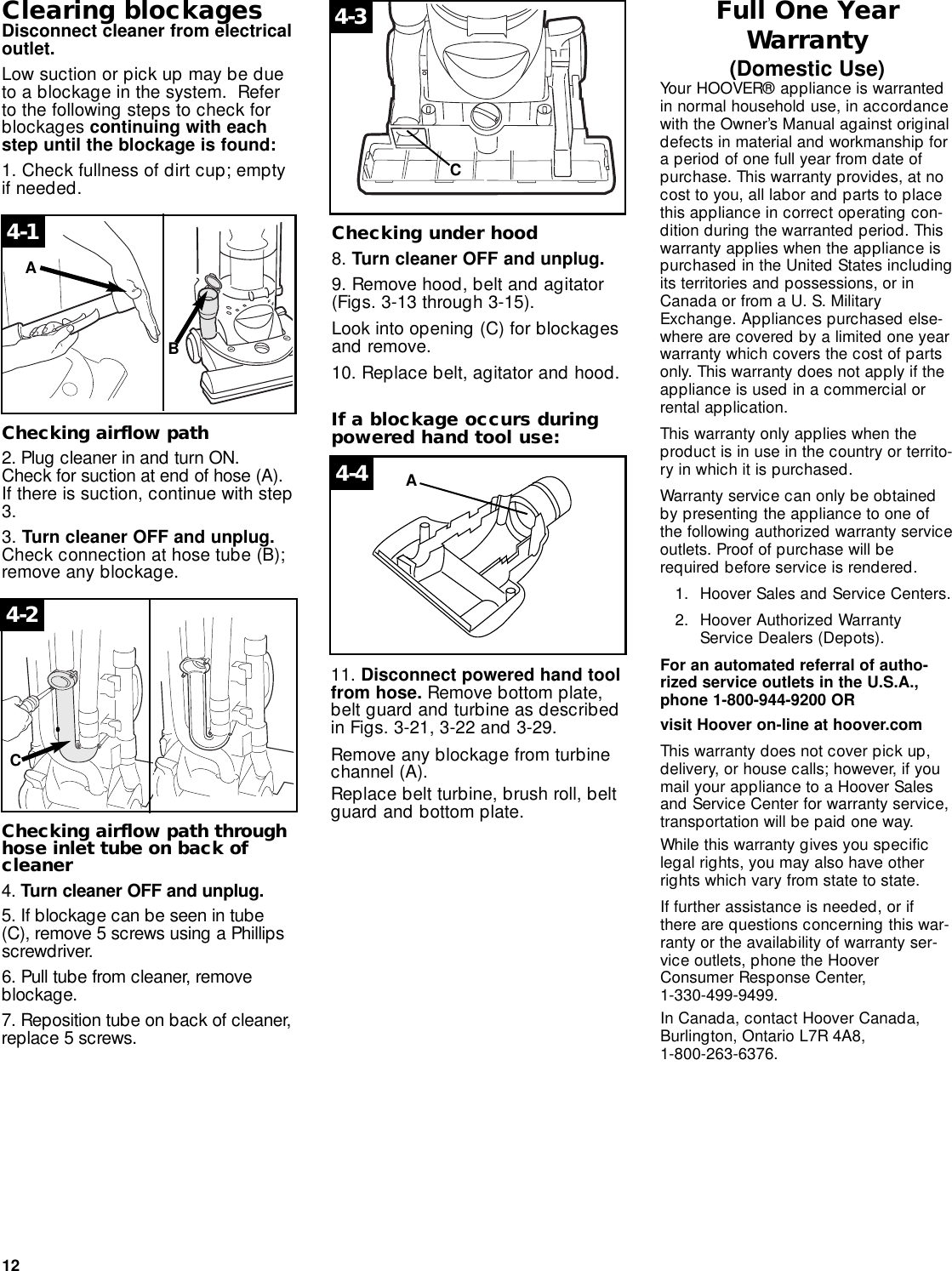 Page 12 of 12 - Hoover Hoover-Uh70060-Owner-S-Manual U5180900 Fusion