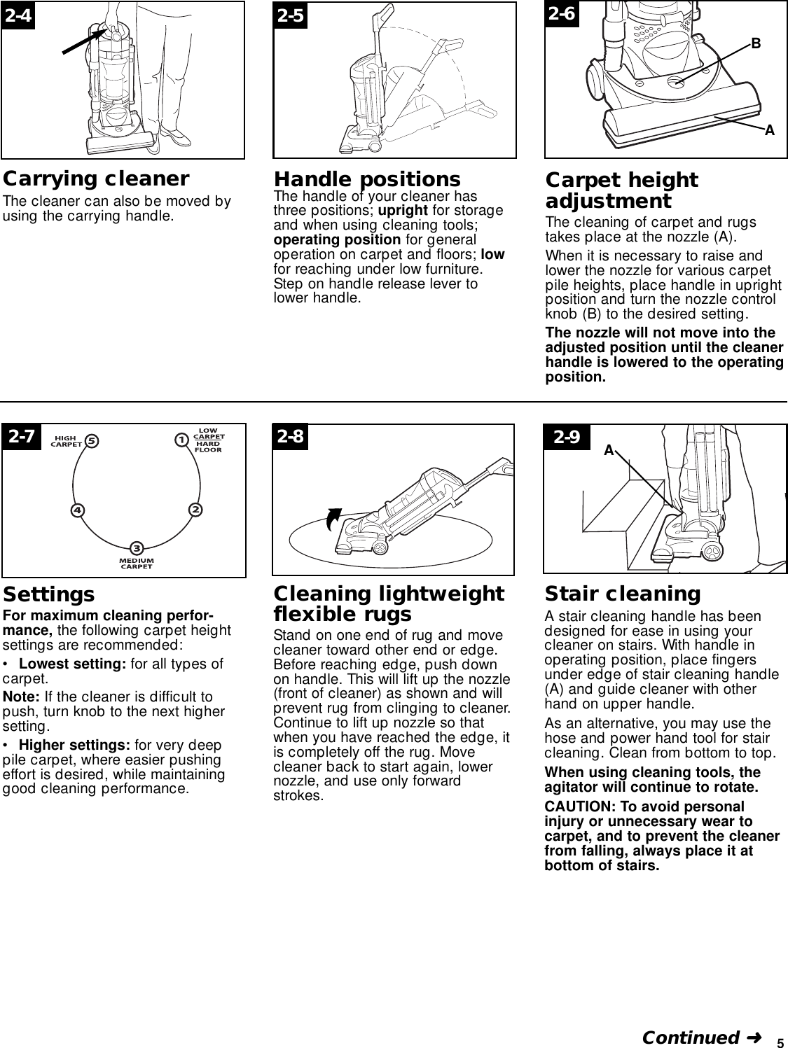 Page 5 of 12 - Hoover Hoover-Uh70060-Owner-S-Manual U5180900 Fusion