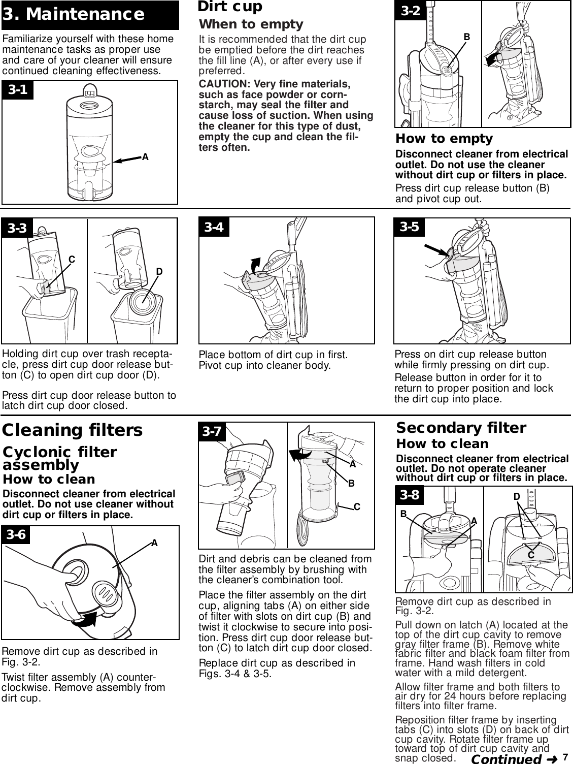 Page 7 of 12 - Hoover Hoover-Uh70060-Owner-S-Manual U5180900 Fusion