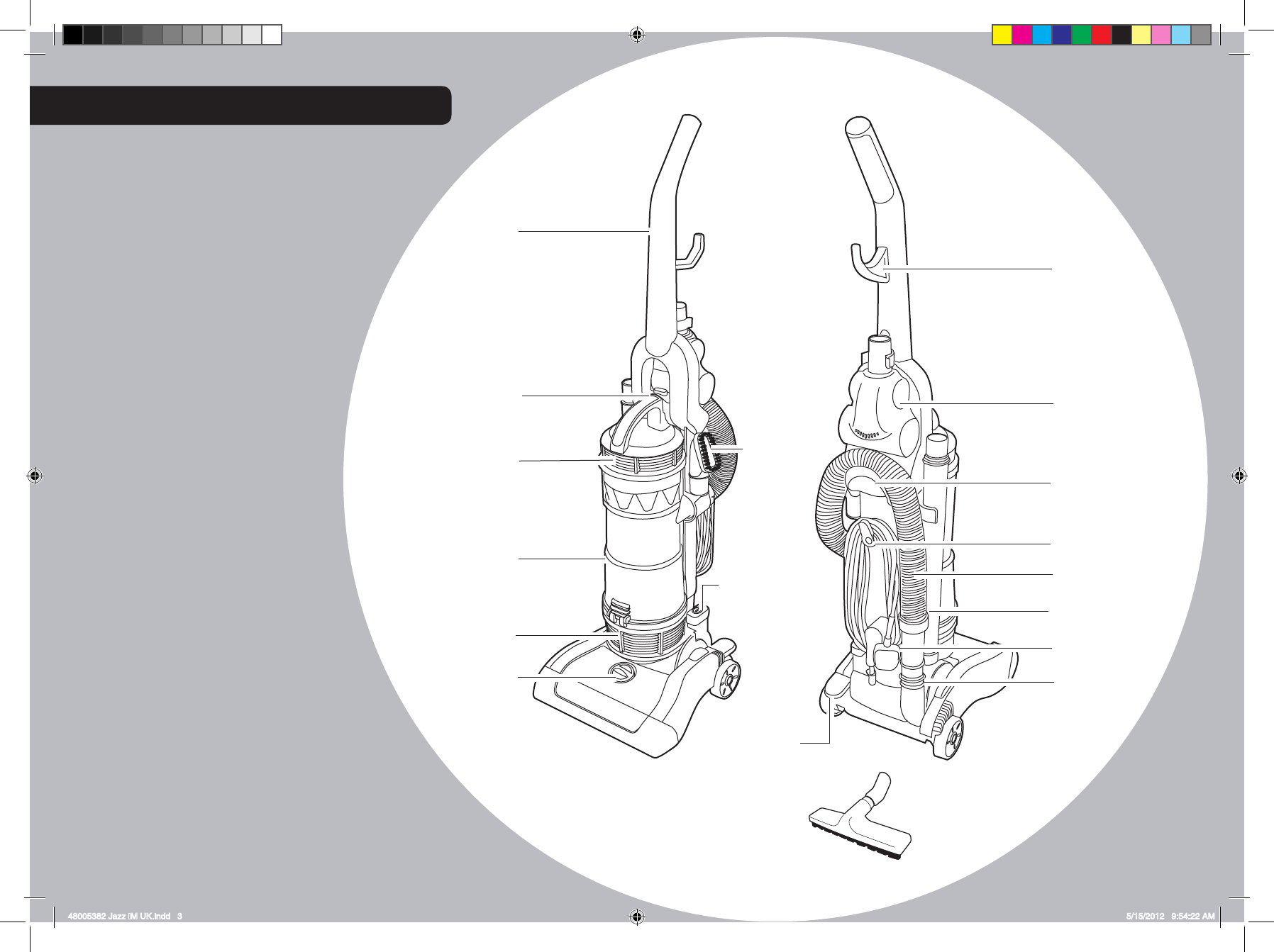 Hoover Jazz Upright Vacuum Cleaner JA1600 Instruction Manual Product