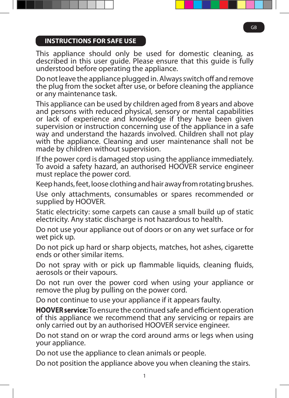 Page 4 of 7 - Hoover 48020876-JAZZ Dry IM UK _ Cover Instruction Manual Jovis-Corded-SM550AC-IM-UK