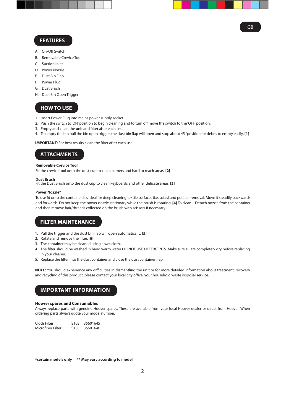 Page 5 of 7 - Hoover 48020876-JAZZ Dry IM UK _ Cover Instruction Manual Jovis-Corded-SM550AC-IM-UK