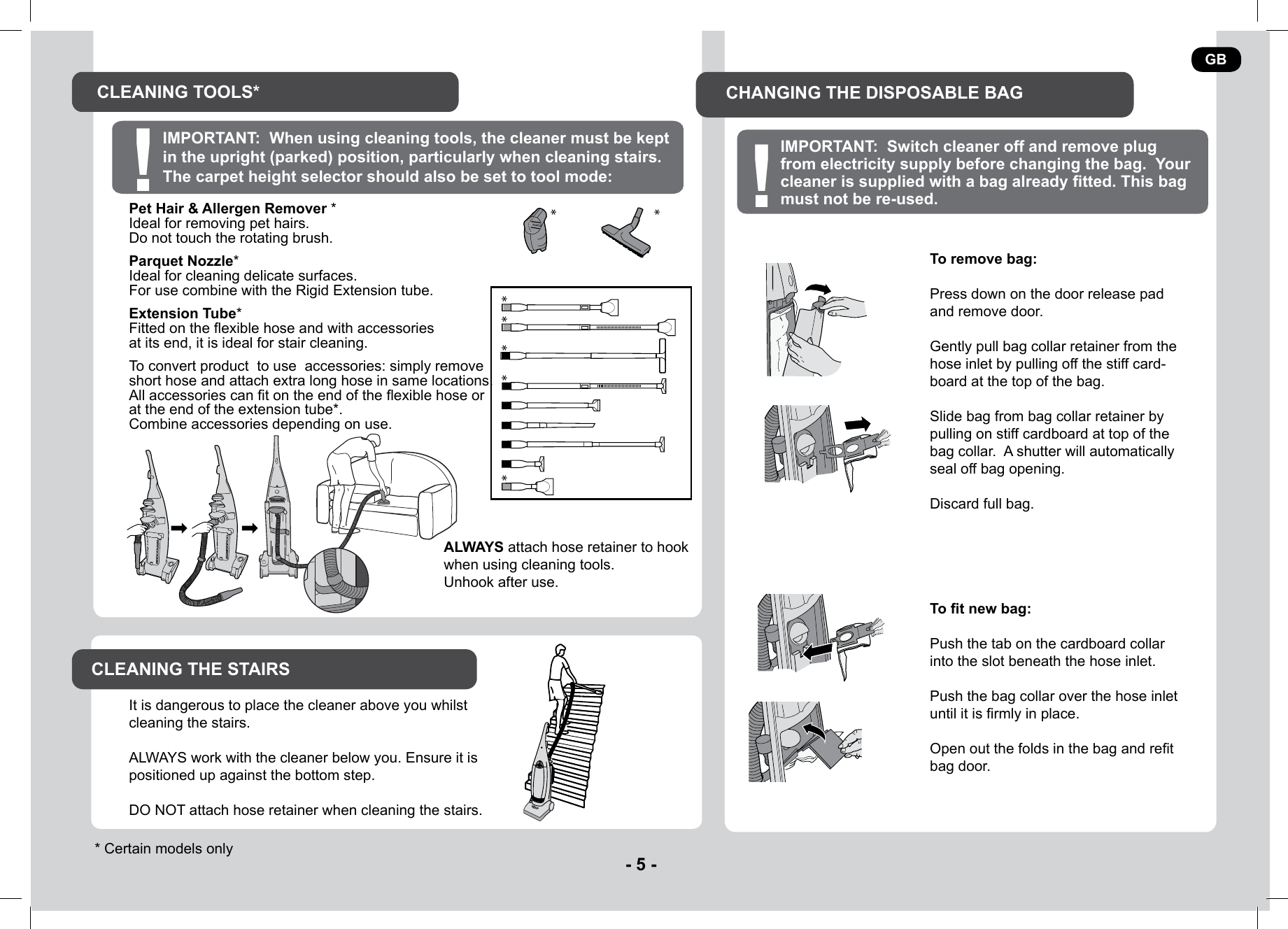 Hoover Enigma Bagged Upright Vacuum Cleaner PU31EN10 Instruction Manual