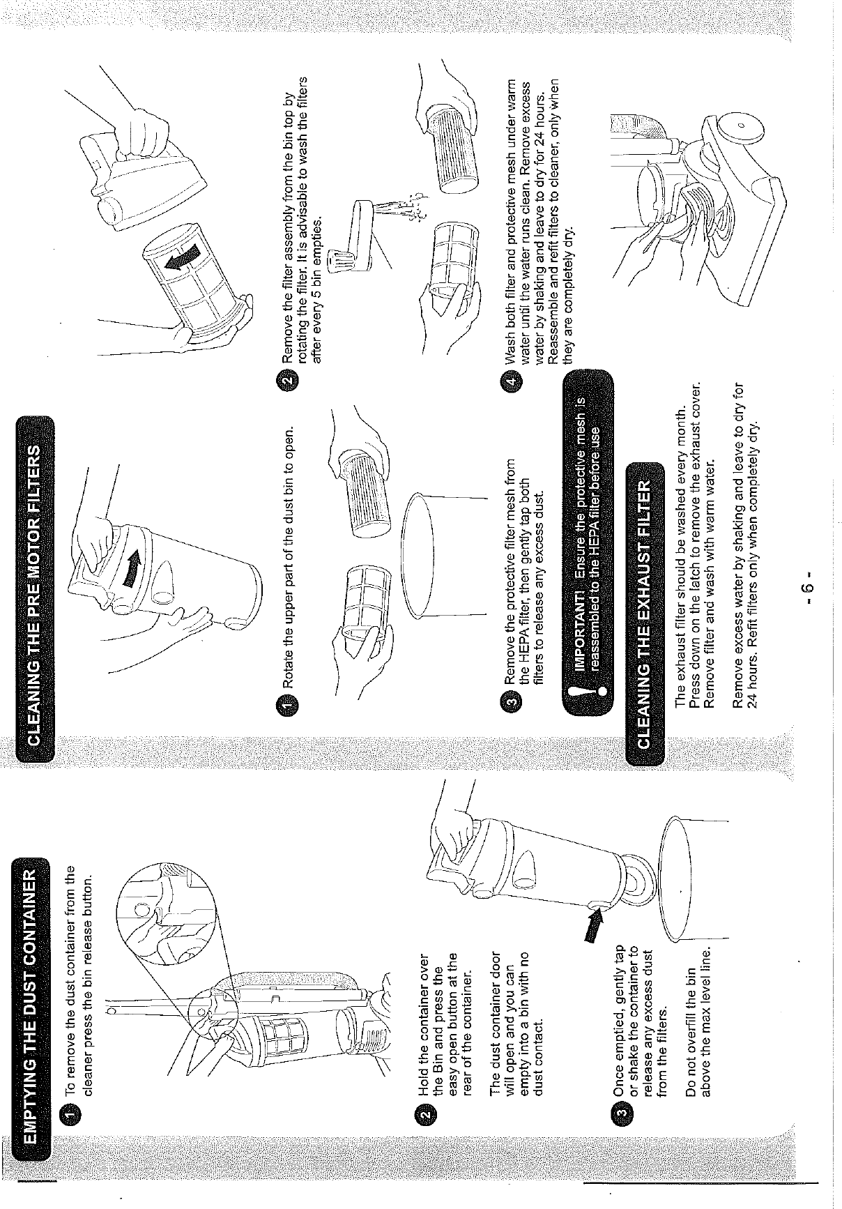 Page 6 of 10 - Hoover Smart Pets Upright Vacuum Cleaner SM1901 Instruction Manual - Product Code 39100239