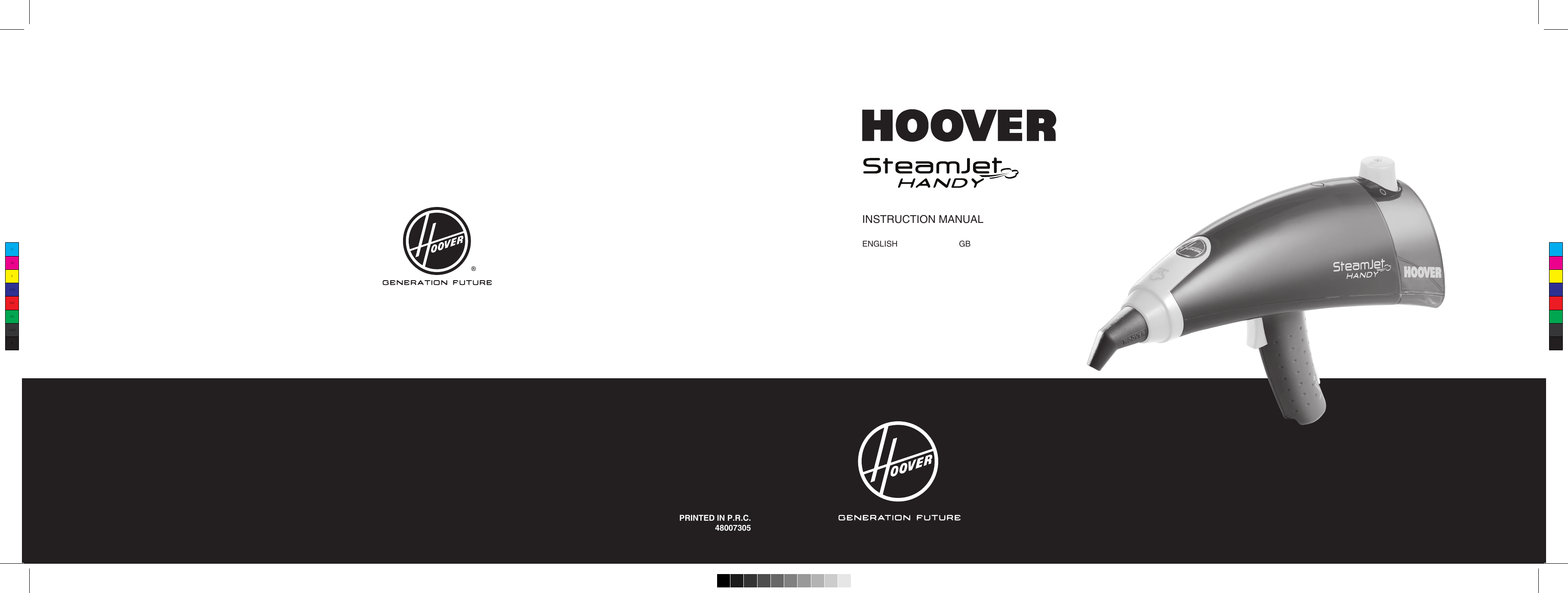 Page 1 of 4 - Hoover Steamjet Handy For UK Cover Instruction Manual SSNH1300