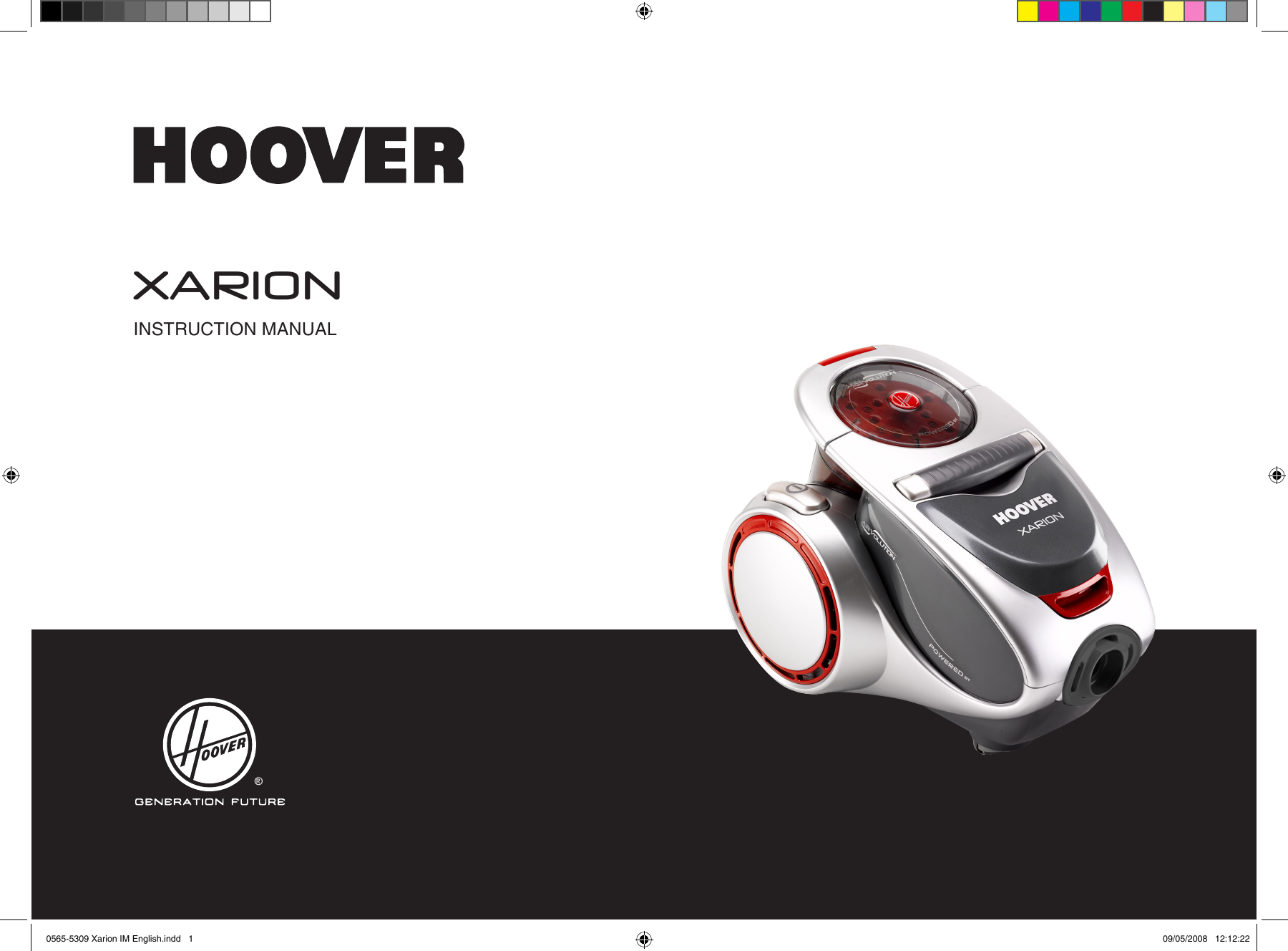Page 1 of 10 - Hoover Vacuum Cleaner Xarion Allergy Care Plus TAV1620 Instruction Manual - Product Code 39000490