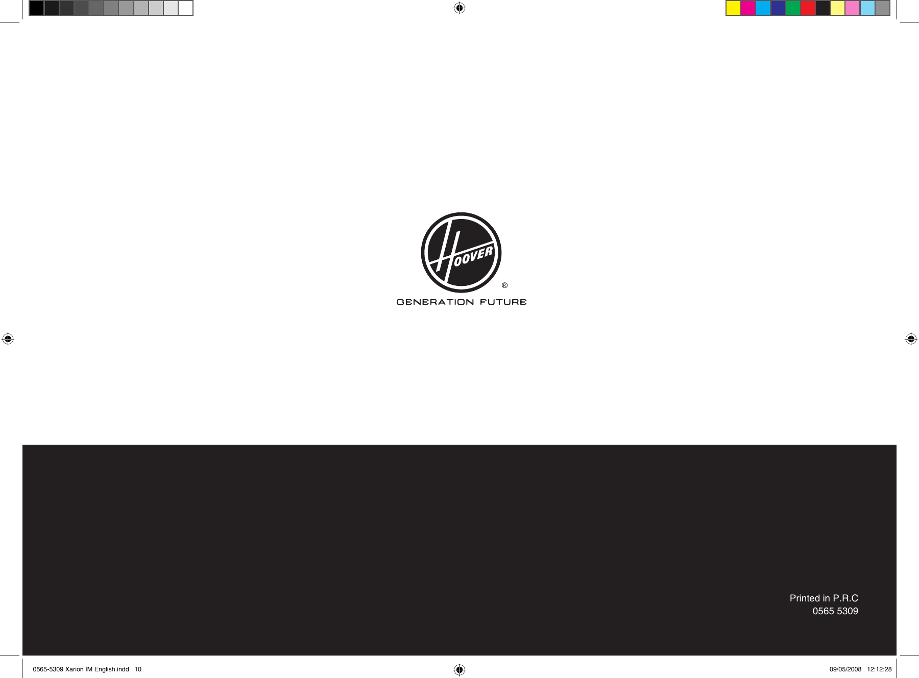 Page 10 of 10 - Hoover Vacuum Cleaner Xarion Allergy Care Plus TAV1620 Instruction Manual - Product Code 39000490