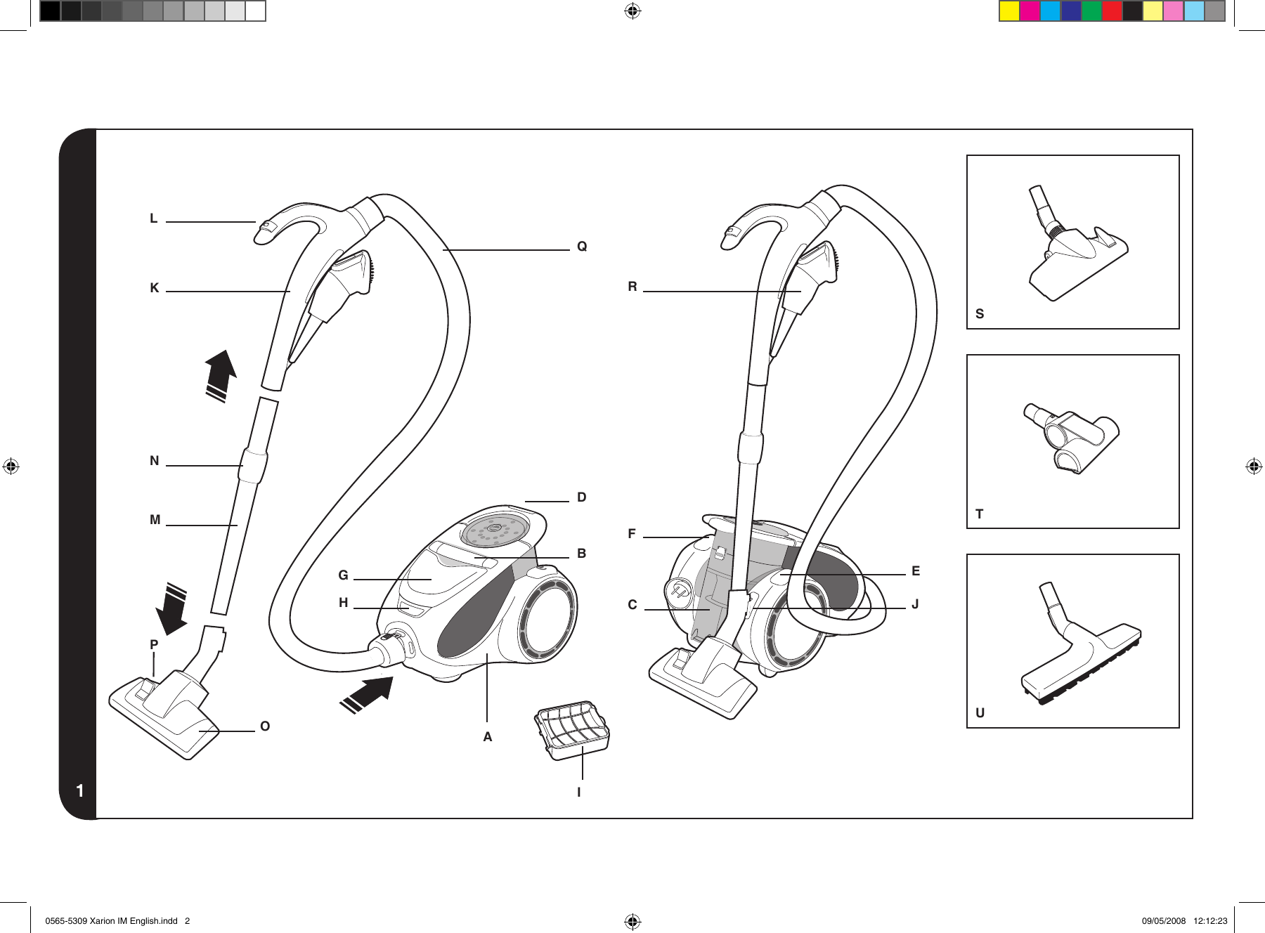 Page 2 of 10 - Hoover Vacuum Cleaner Xarion Allergy Care Plus TAV1620 Instruction Manual - Product Code 39000490