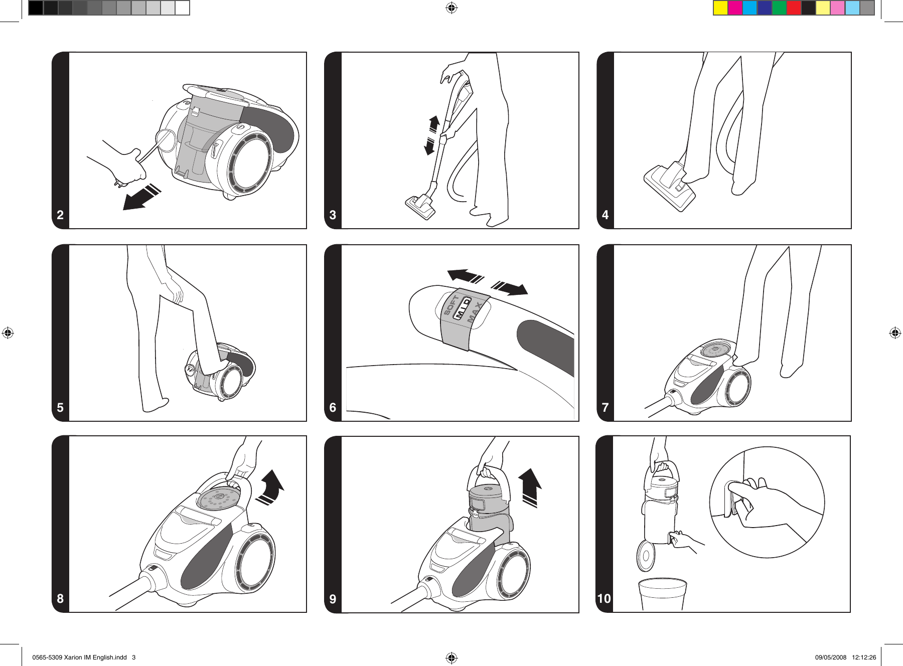 Page 3 of 10 - Hoover Vacuum Cleaner Xarion Allergy Care Plus TAV1620 Instruction Manual - Product Code 39000490