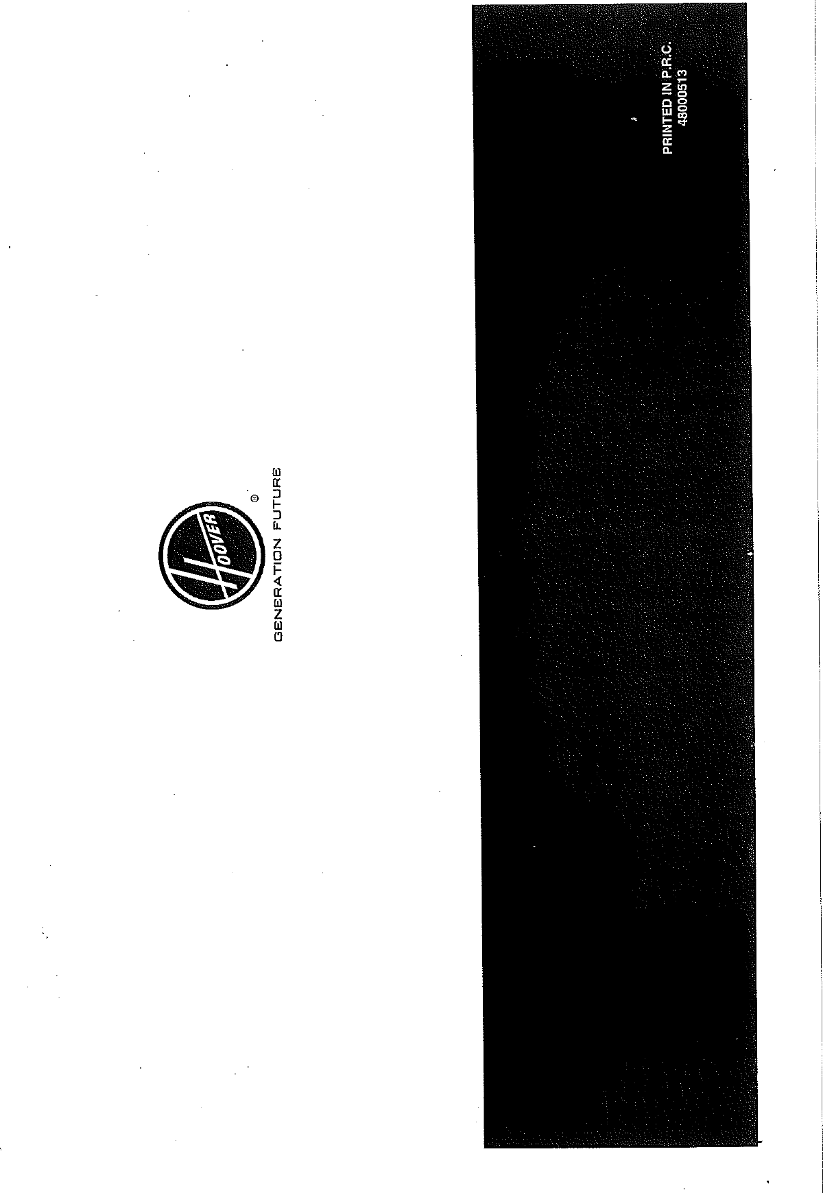 Page 8 of 8 - Hoover Vacuum Cleaner Rush Pets TCR4213 Instruction Manual - Product Code 39000616 TCR4233