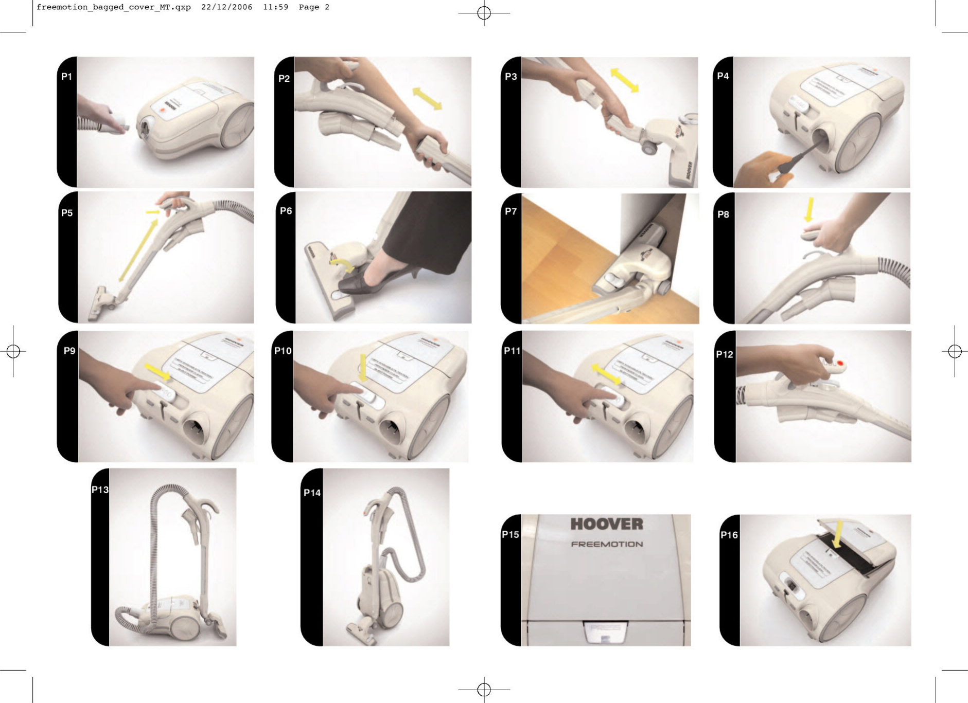 Hoover Vacuum Cleaner Freemotion TFC6203 Instruction Manual Product