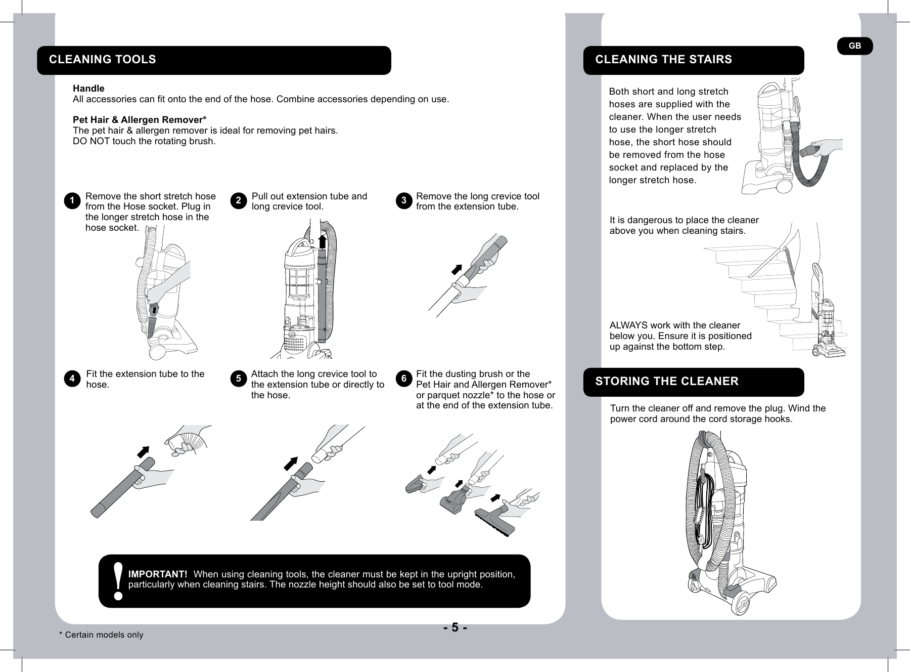 Page 5 of 9 - Hoover Vacuum Cleaner Vortex Evo TH31 VO01 Instruction Manual - Product Code 39100486 TH31-VO-TH31-BO-10-and-20-mods