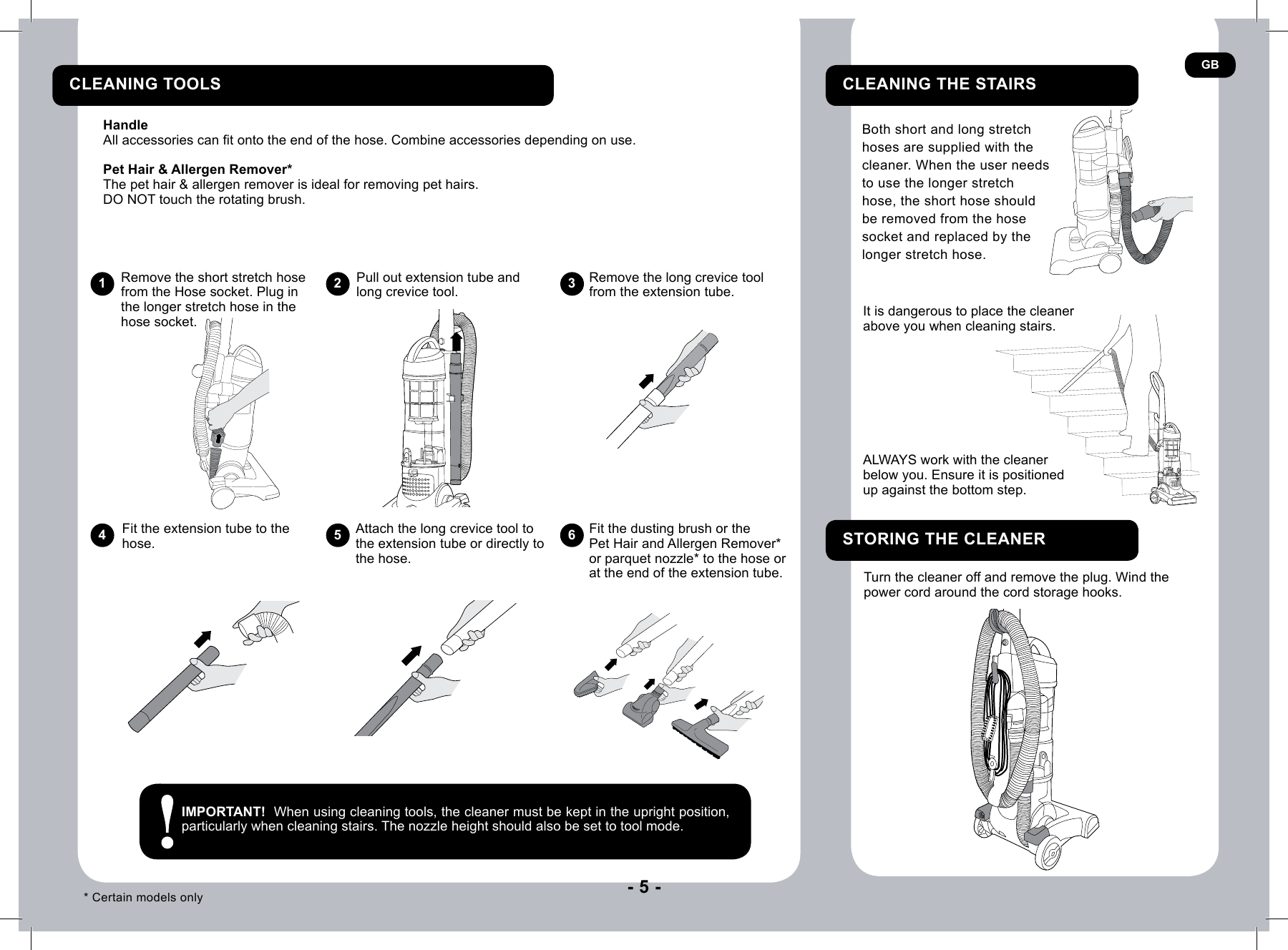Page 5 of 9 - Hoover Breeze Bagless Upright Vacuum Cleaner TH31BO01 Instruction Manual - Product Code 39100488 TH31-s-manual-UK