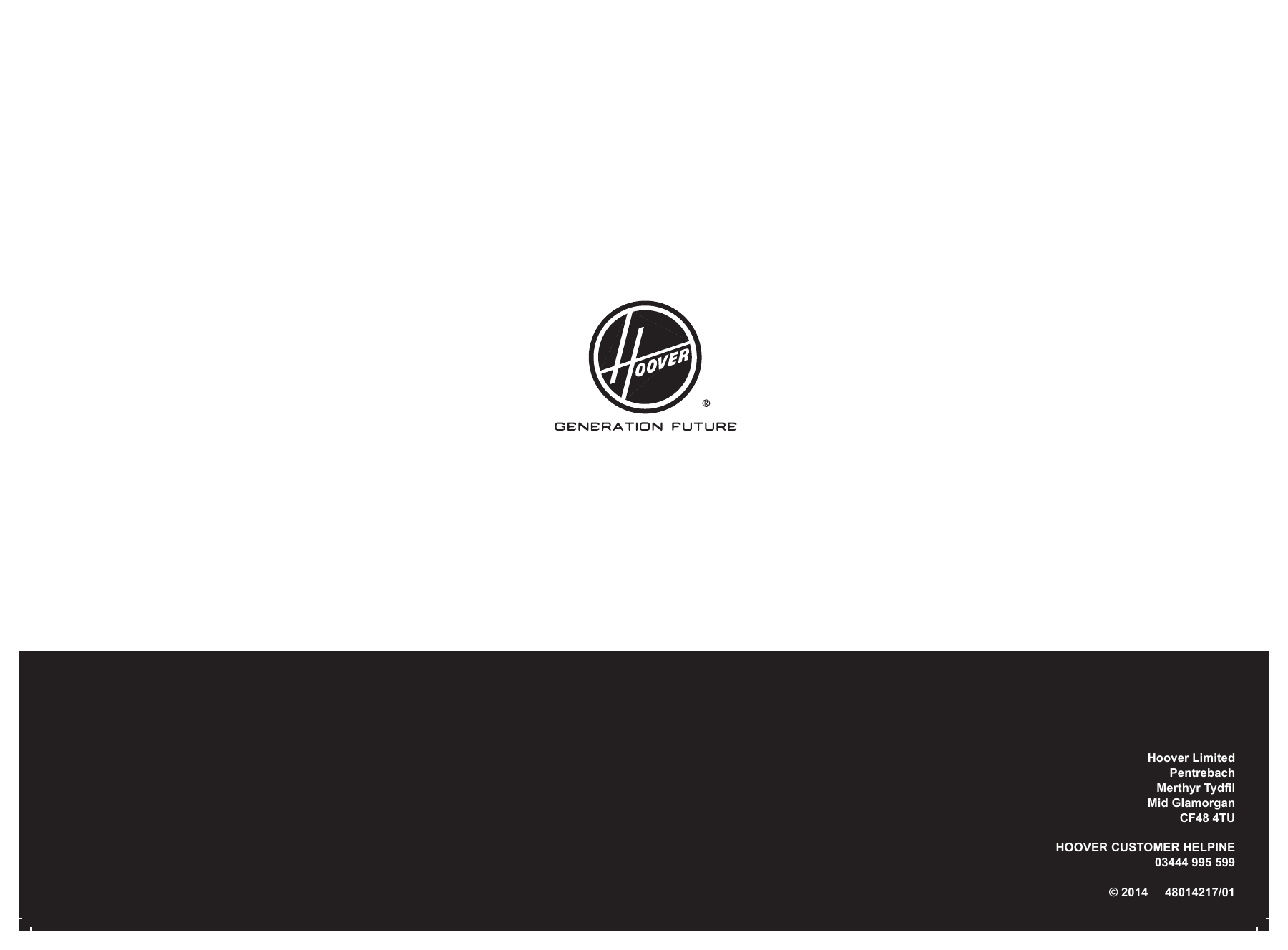Page 9 of 9 - Hoover Vision Reach Bagless Pets Upright Vacuum Cleaner VR81VR02001 Instruction Manual - Product Code 39100429 VR81-VR02001-VR1001