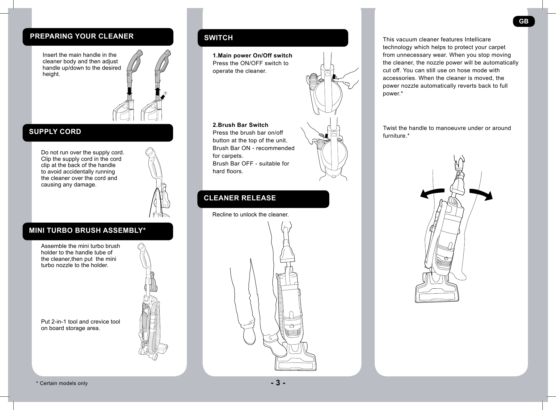 Page 4 of 9 - Hoover Velocity Evo Pets Bagless Upright Vacuum Cleaner VE01 Instruction Manual - Product Code 39100499 Velocity-Evo-AC-Manual-Instruction-UK