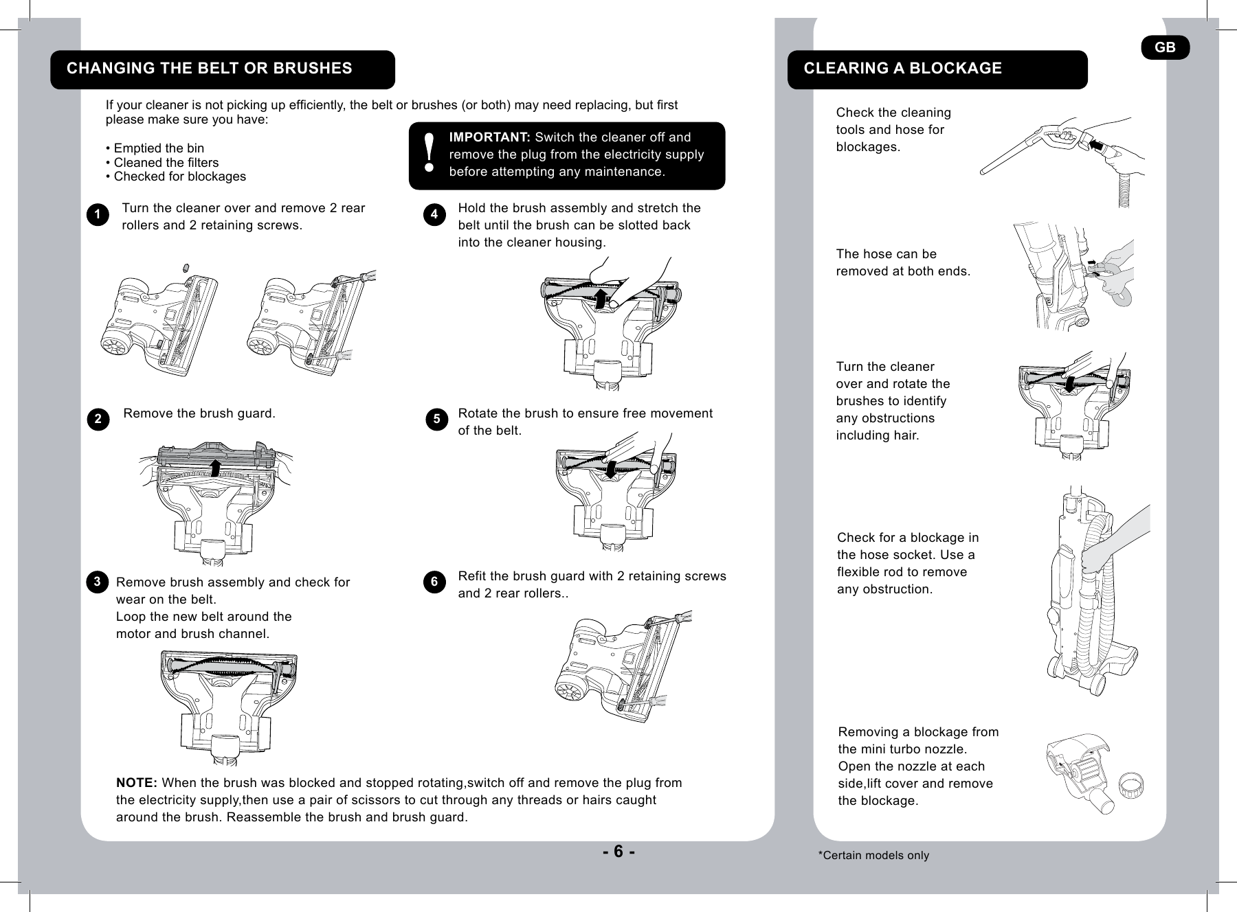 Page 7 of 9 - Hoover Velocity Evo Pets Bagless Upright Vacuum Cleaner VE01 Instruction Manual - Product Code 39100499 Velocity-Evo-AC-Manual-Instruction-UK