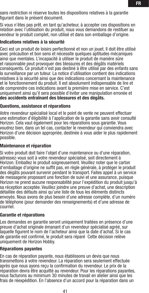 Page 13 of Horizon Hobby AS6410L Receiver User Manual BRWAS6410L France  2