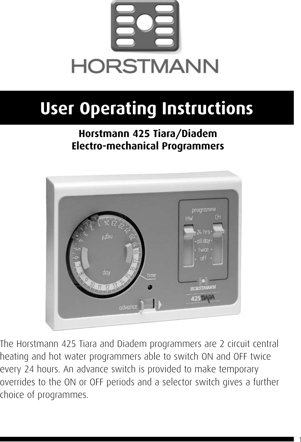 Page 1 of 6 - Horstmann Horstmann-425-Tiara-Users-Manual- ManualsLib - Makes It Easy To Find Manuals Online! Horstmann-425-tiara-users-manual