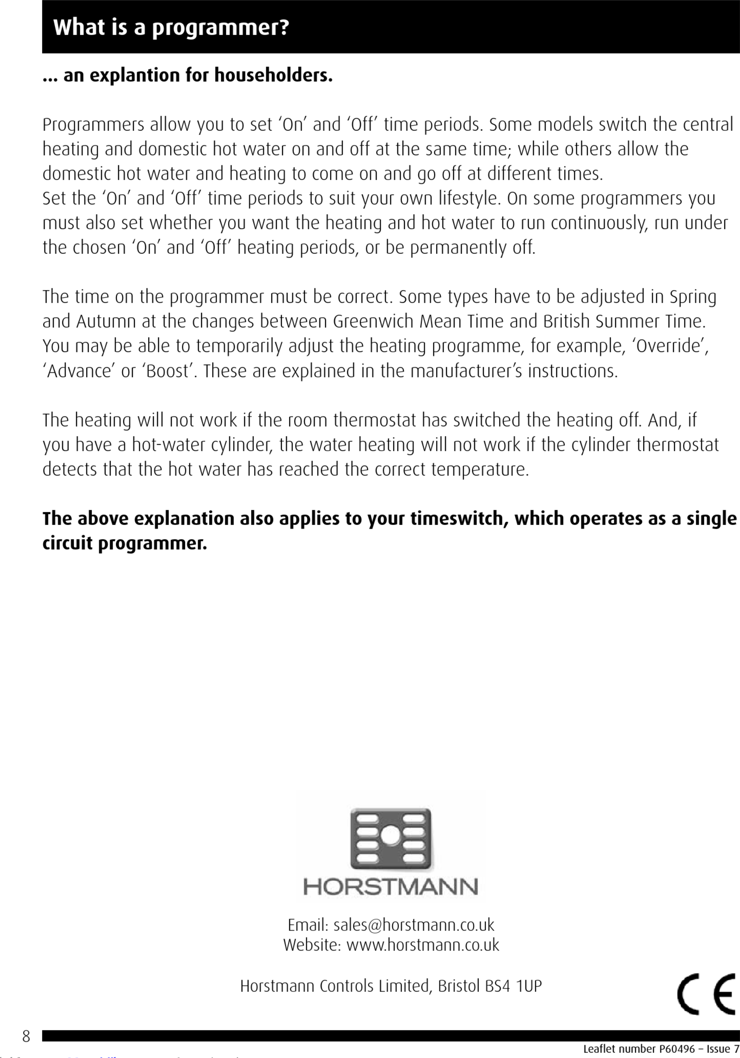 Page 8 of 8 - Horstmann Horstmann-Centaurplus-C17-User-Operating-Instructions-Manual-1002844 User Manual
