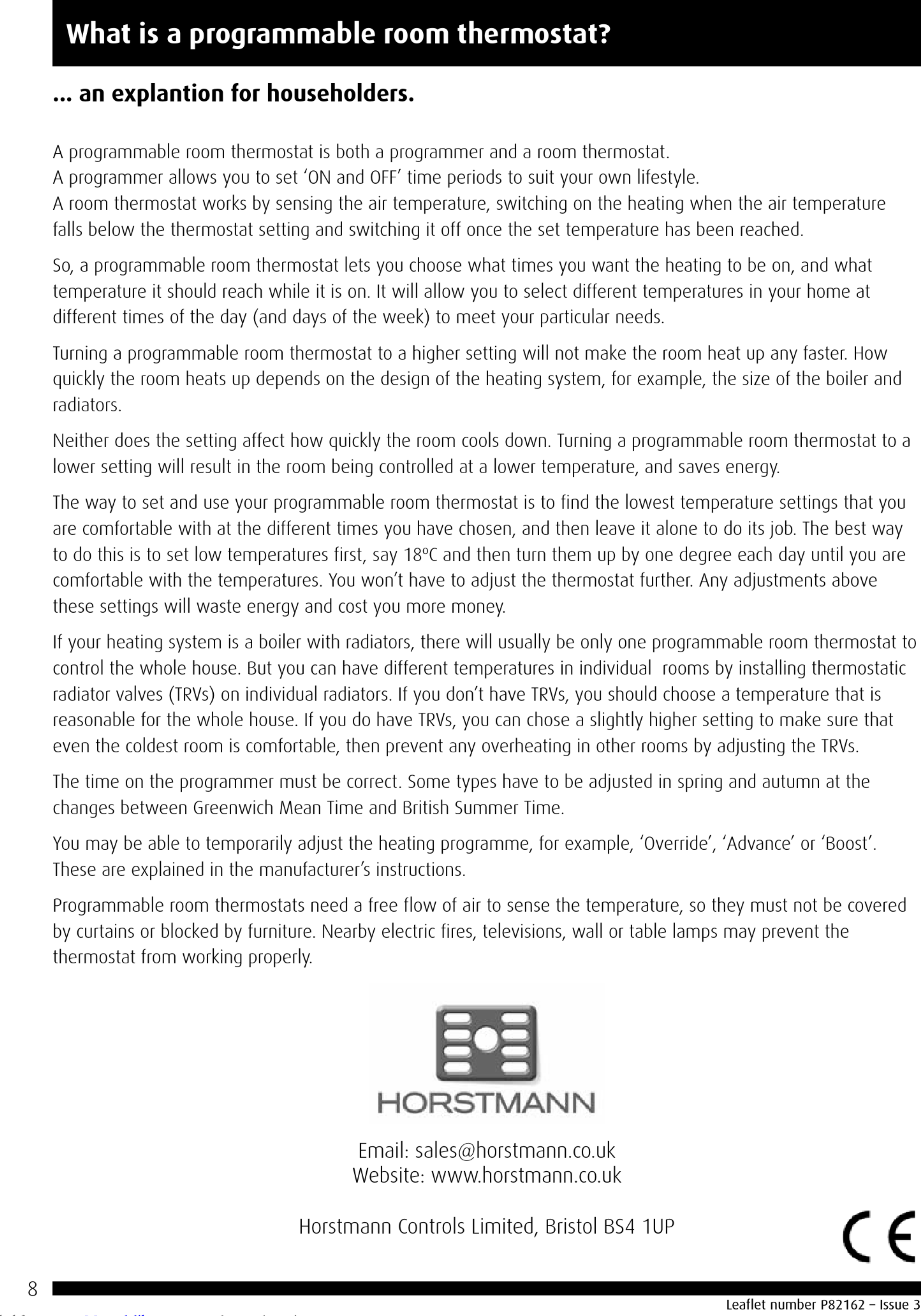 Page 8 of 8 - Horstmann Horstmann-Centaurstat-7-User-Operating-Instructions-Manual-1002991 User Manual