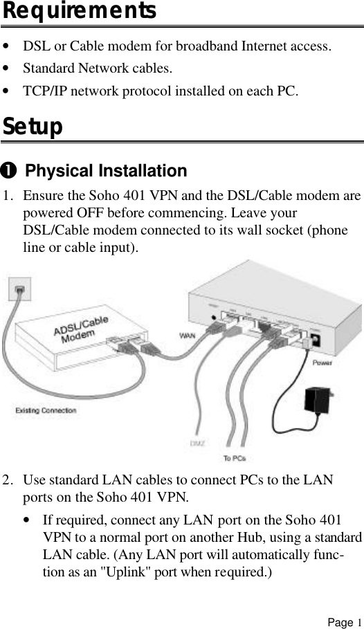 Page 2 of 6 - Hotbrick Hotbrick-Firewall-Vpn-Soho-401-Vpn-Users-Manual- QIG  Hotbrick-firewall-vpn-soho-401-vpn-users-manual