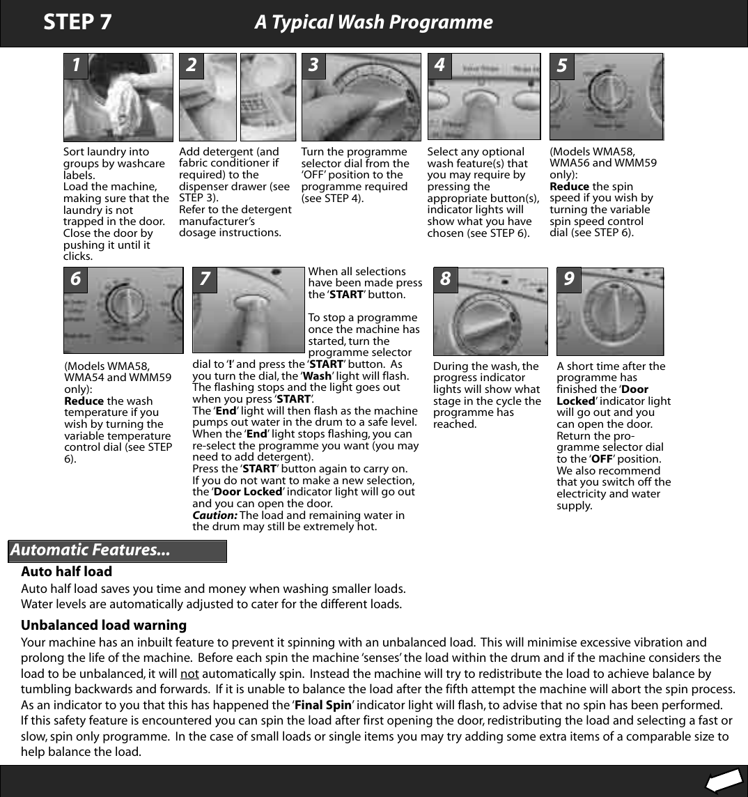 Page 8 of 11 - Hotpoint Hotpoint-Aquarius-Wma50-Users-Manual- WMA50a  Hotpoint-aquarius-wma50-users-manual