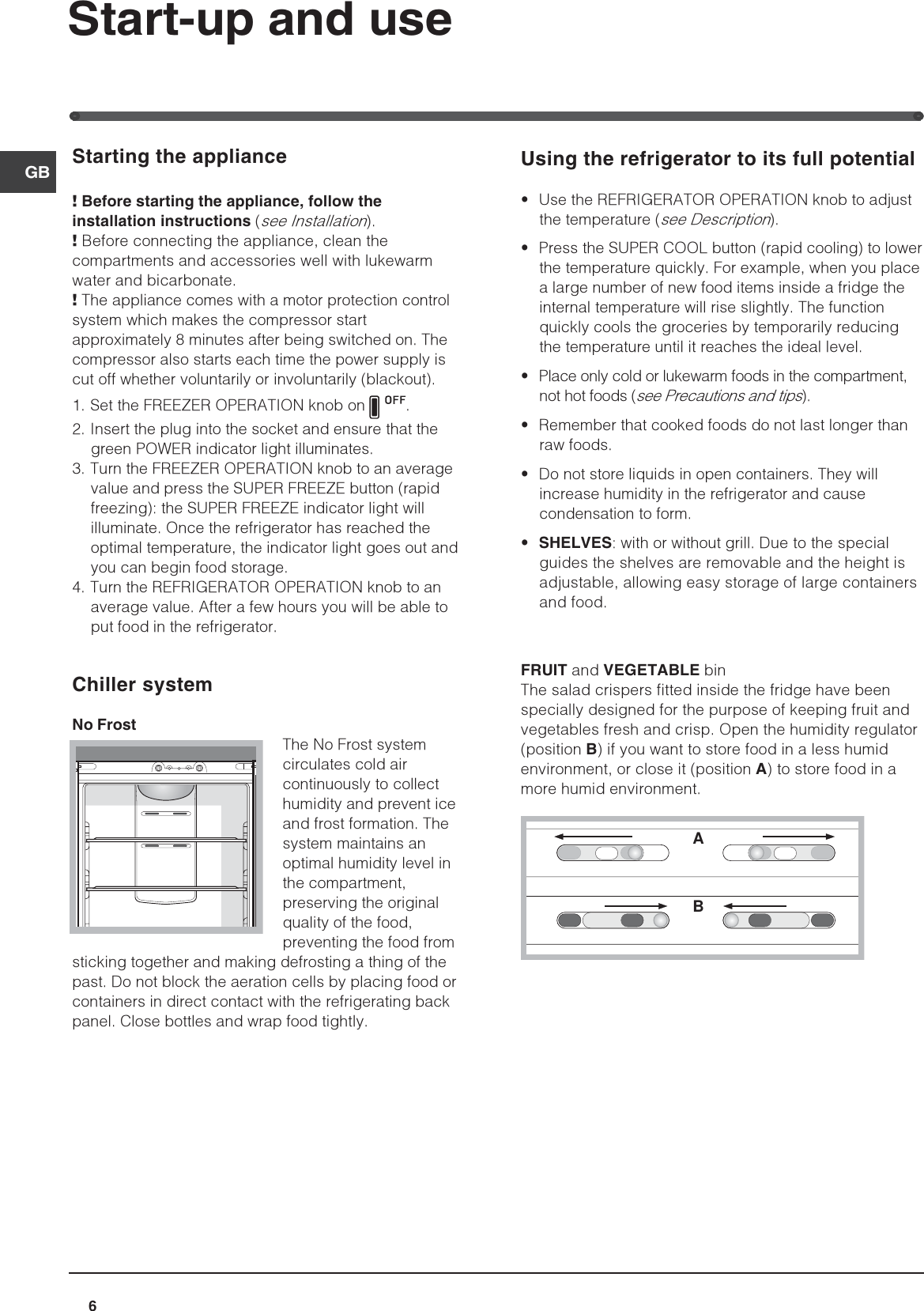 Page 6 of 12 - Hotpoint Hotpoint-Ff4Dk-Users-Manual- 44802gb  Hotpoint-ff4dk-users-manual