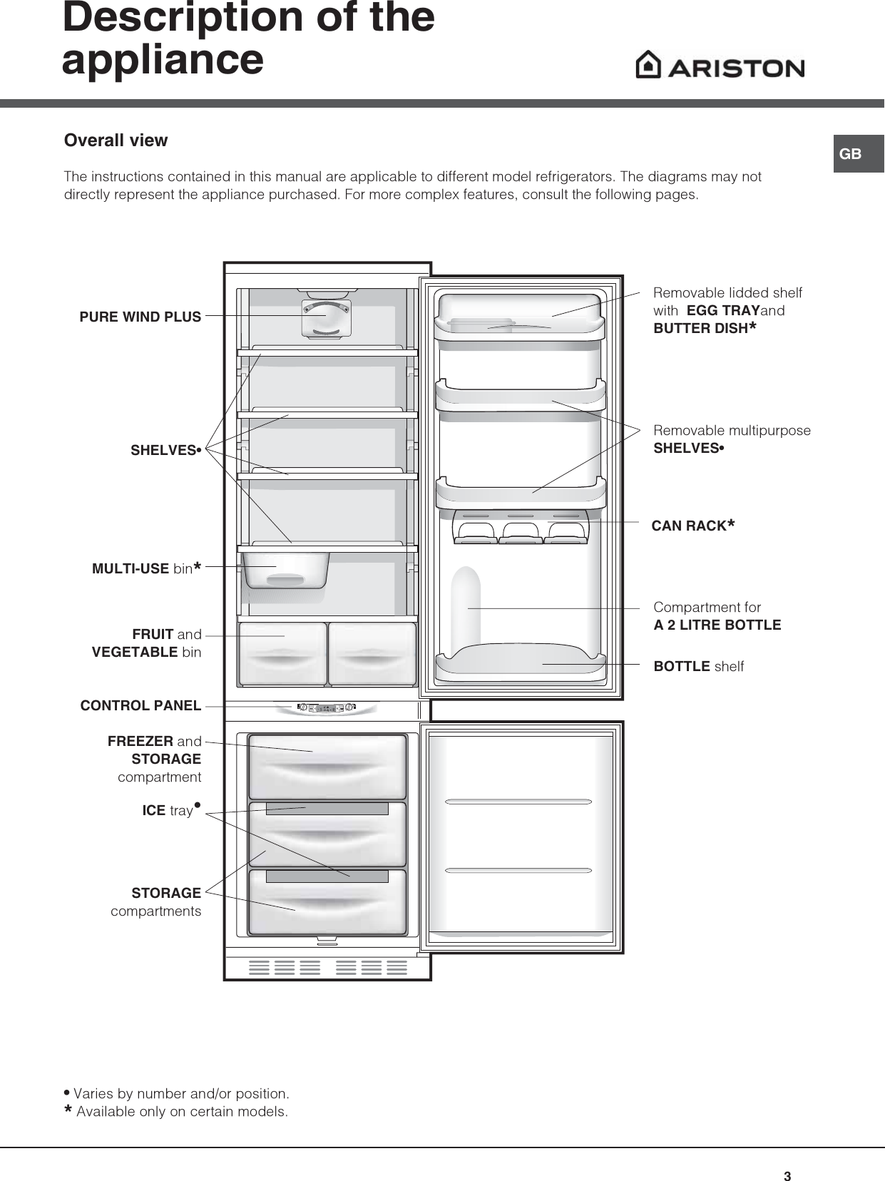 Page 3 of 12 - Hotpoint Hotpoint-Refrigerator-Bcb-333-Avei-Ff-Users-Manual- Hotpoint-Ariston BCB 333 Fridge Freezer Operating Instructions User Guide Manual  Hotpoint-refrigerator-bcb-333-avei-ff-users-manual