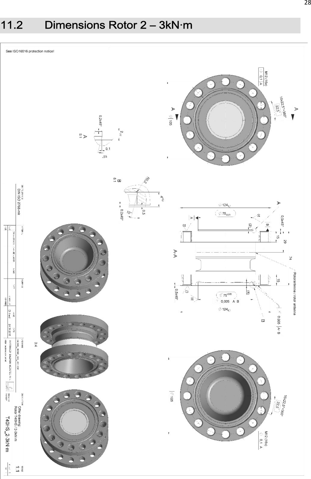 28   11.2  Dimensions Rotor 2 – 3kN·m  