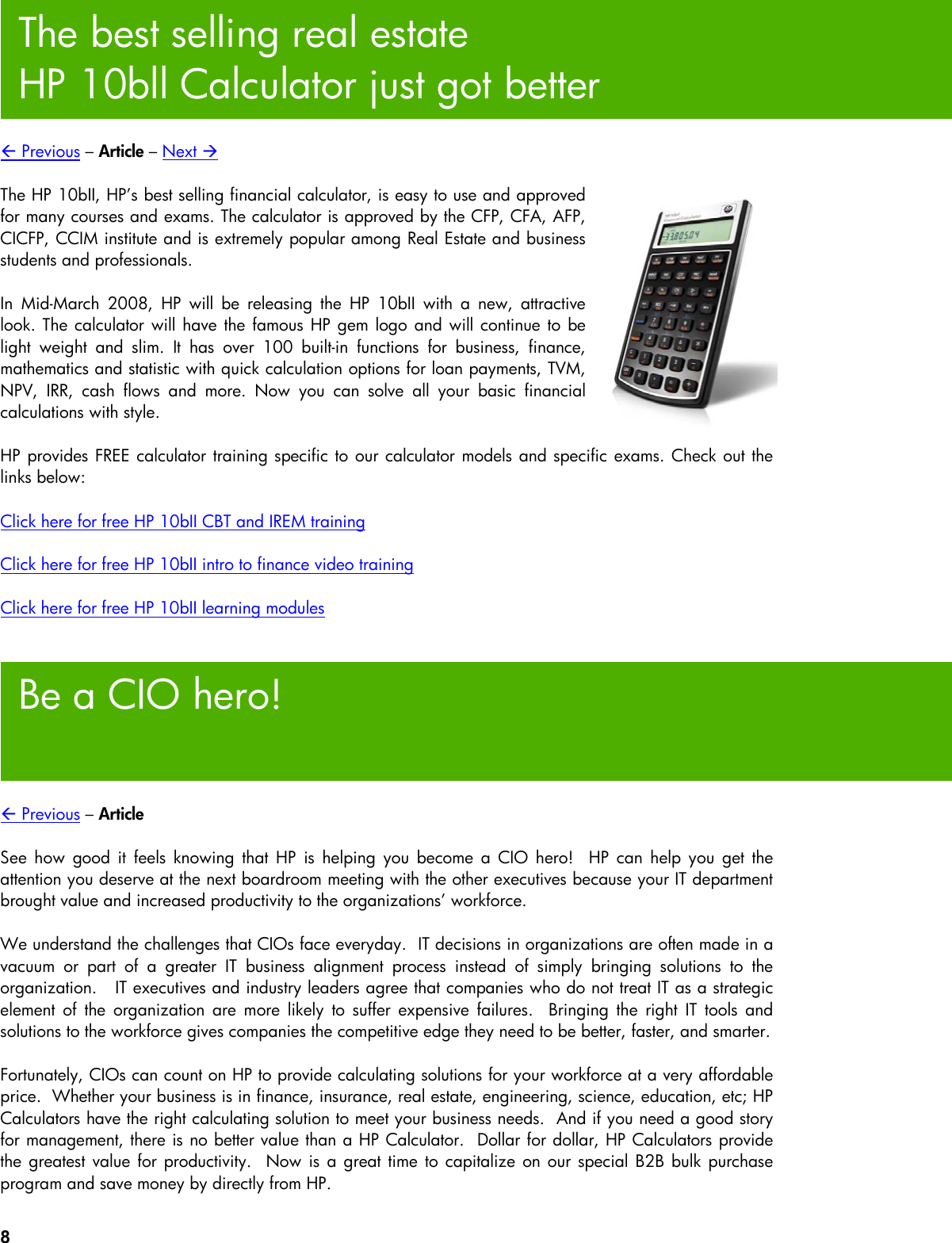 Page 8 of 9 - Hp Hp-10Bii-Users-Manual- File  Hp-10bii-users-manual