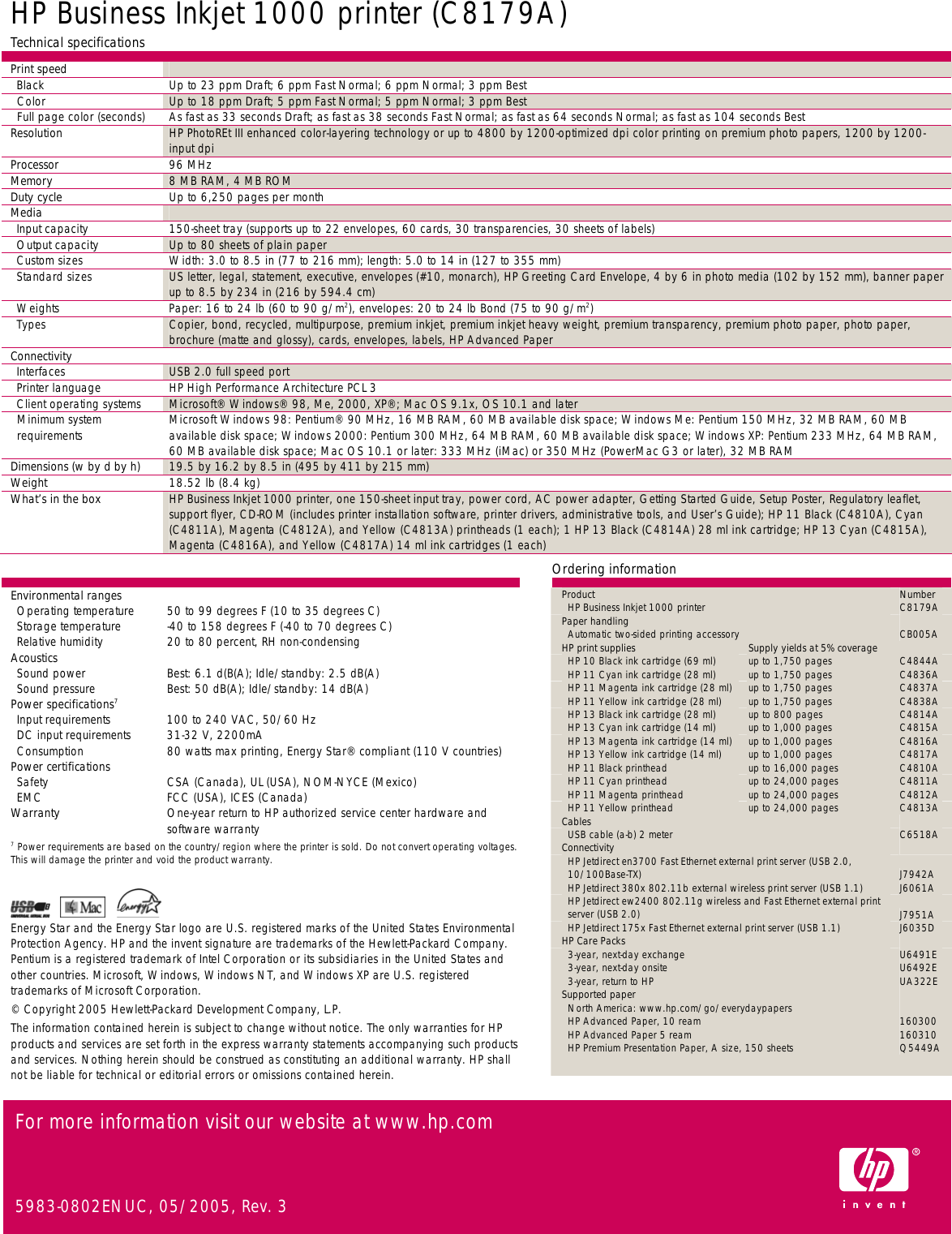 Page 4 of 4 - Hp Hp-Business-Inkjet-1000-Users-Manual- Business Inkjet 2300 Series Printer  Hp-business-inkjet-1000-users-manual