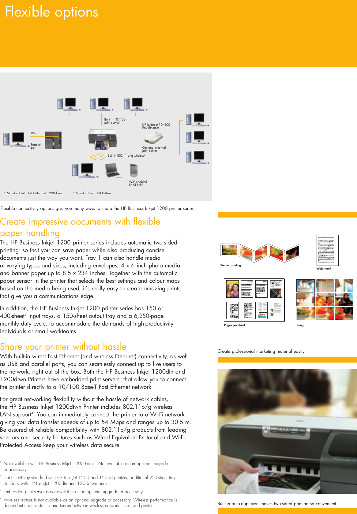 Page 4 of 8 - Hp Hp-Business-Inkjet-1200D-Users-Manual- BIJ1200 Bro FA  Hp-business-inkjet-1200d-users-manual