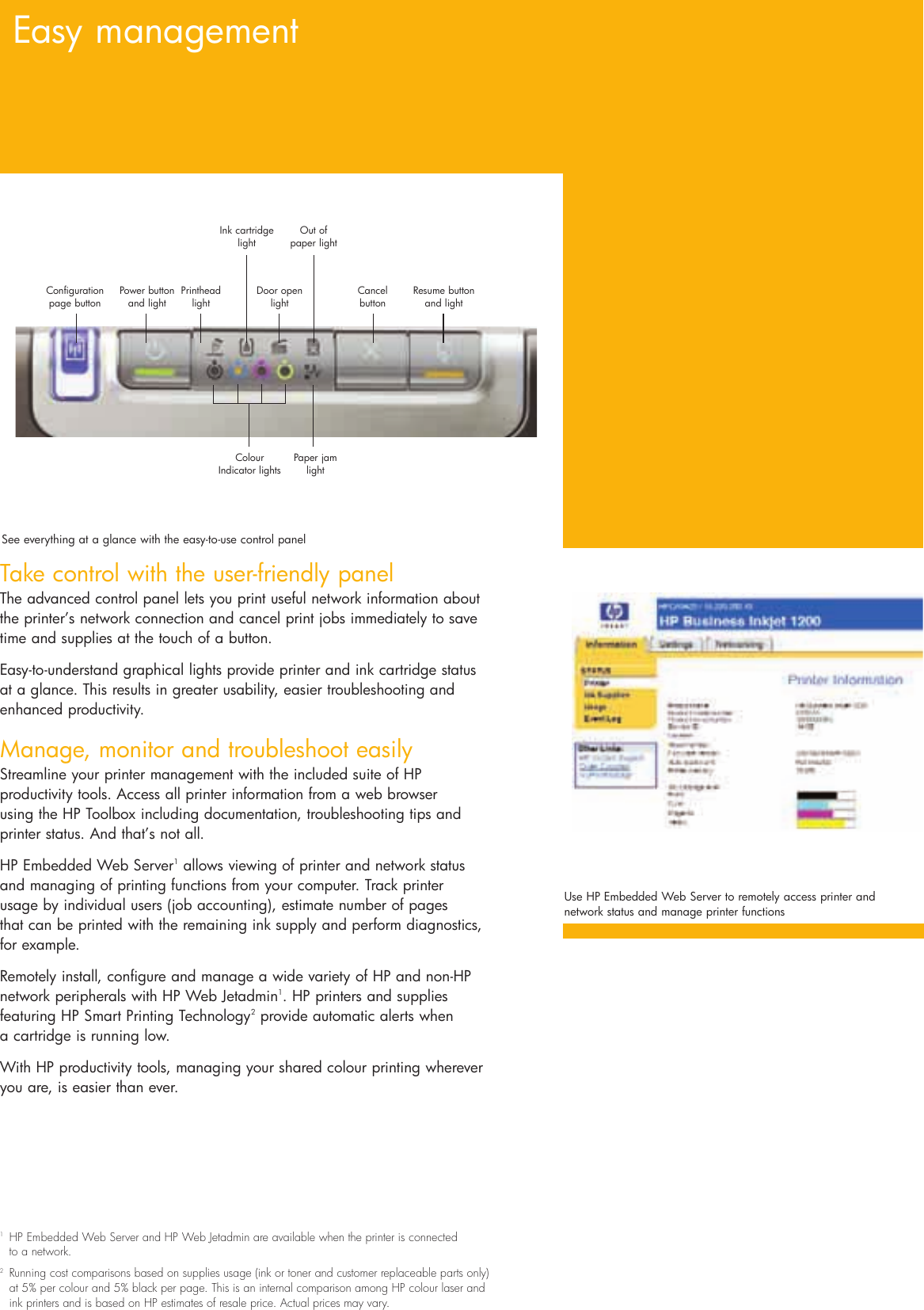 Page 5 of 8 - Hp Hp-Business-Inkjet-1200D-Users-Manual- BIJ1200 Bro FA  Hp-business-inkjet-1200d-users-manual