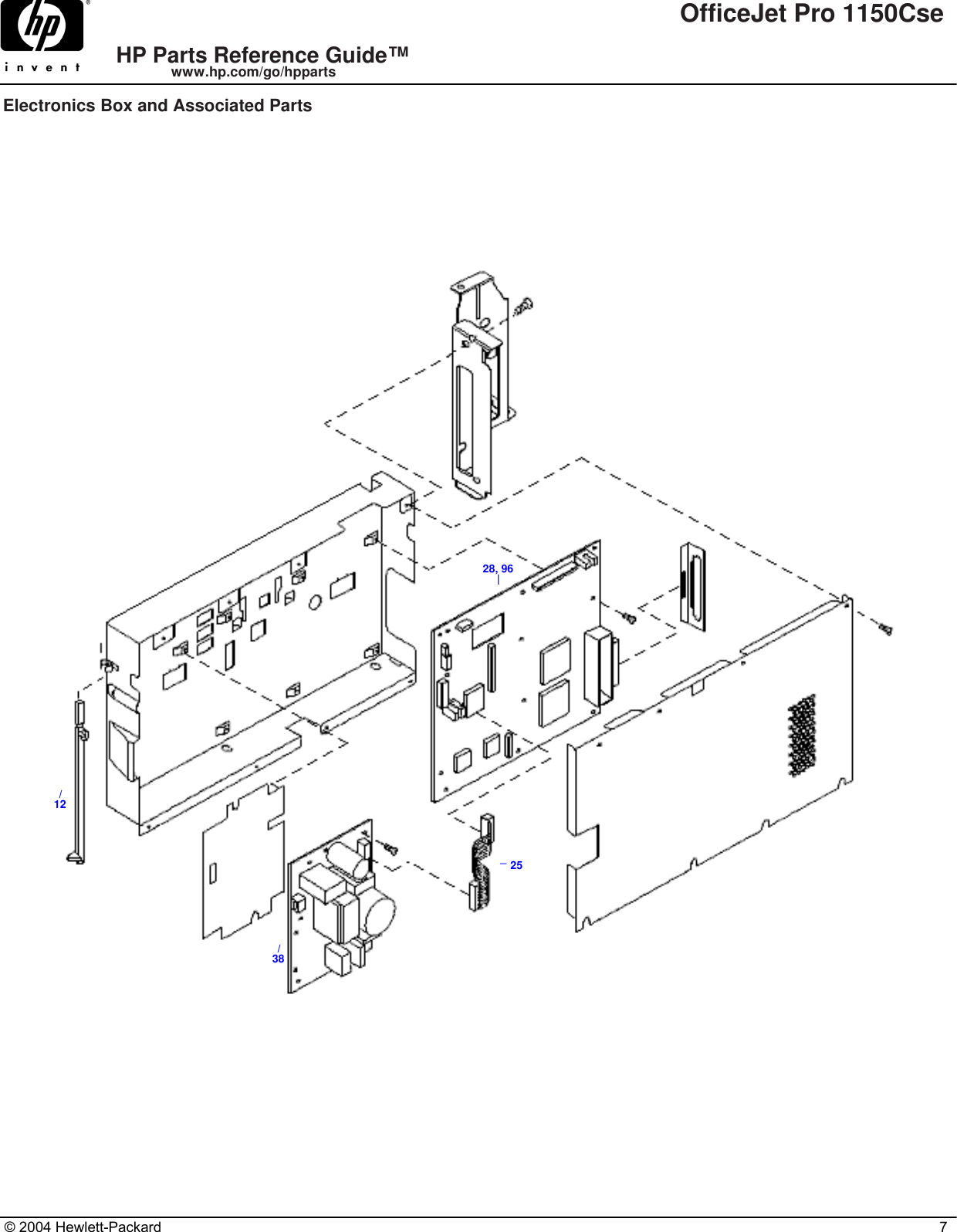 Hp Chassis Parts 1150Cse Users Manual OFFICEJET PRO