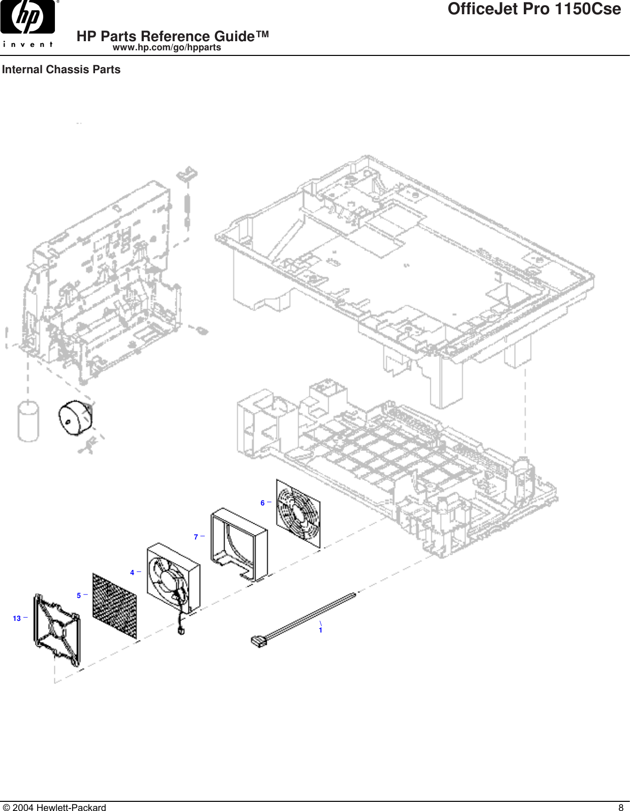 Hp Chassis Parts 1150Cse Users Manual OFFICEJET PRO