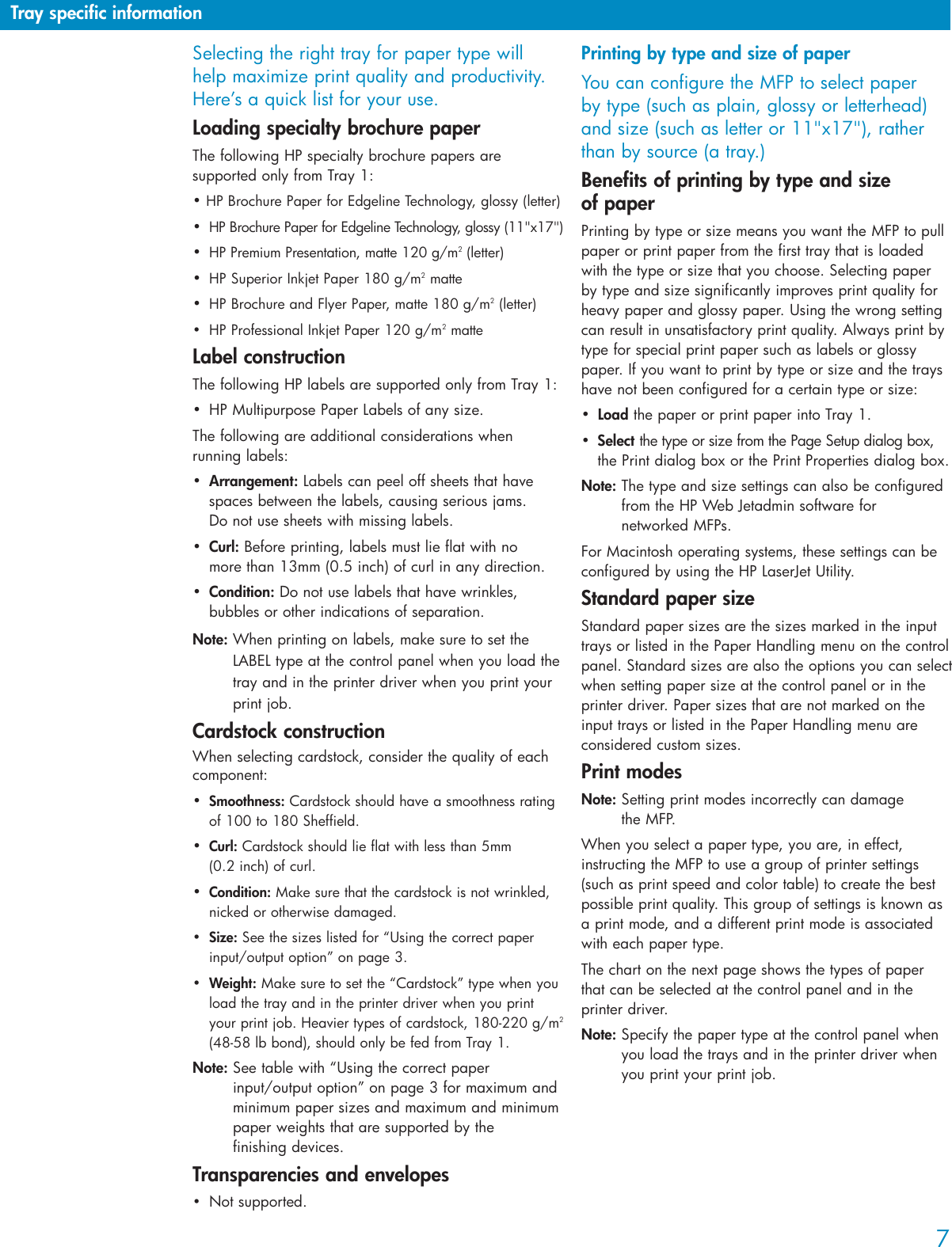 Page 7 of 9 - Hp Hp-Color-Laserjet-Cm8060-Mfp-Users-Manual- NA_9681_HP Condor Launch BLUE-LTR  Hp-color-laserjet-cm8060-mfp-users-manual
